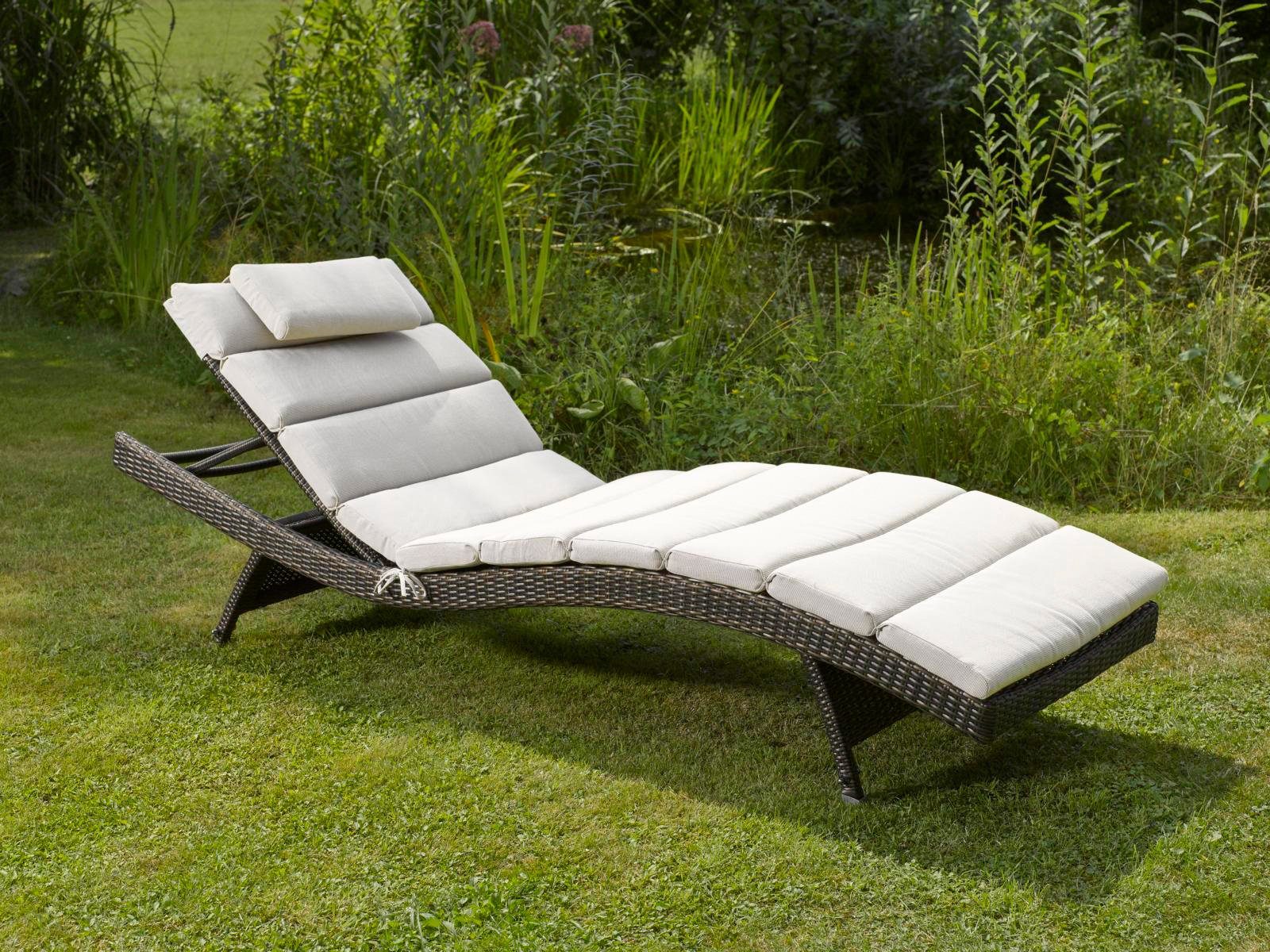Destiny Ligstoel WAVE Aluminium, polyrattan, zonder kussen