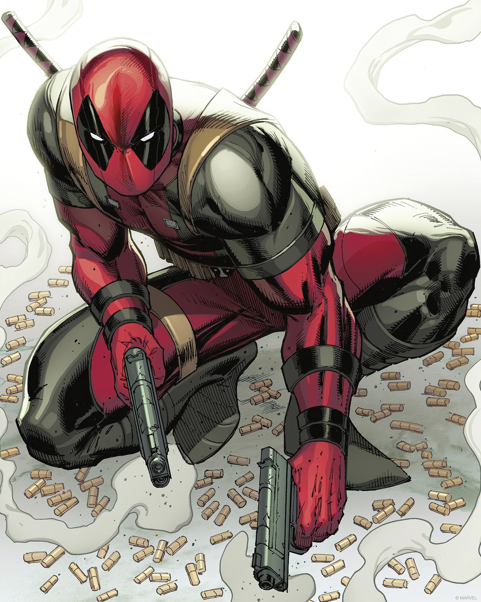 Komar Artprint Marvel Deadpool Bullets 40 x 60 cm (breedte x hoogte) - kinderkamer, decoratie (1 stuk)