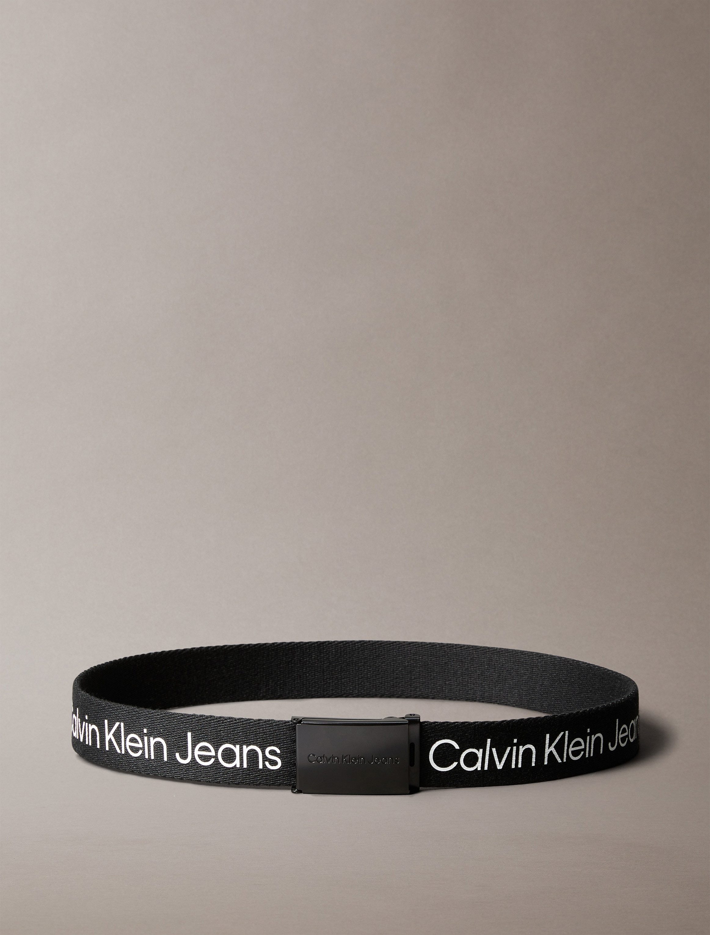 Calvin Klein Koppelriem CANVAS LOGO METALLIC BUCKLE BELT