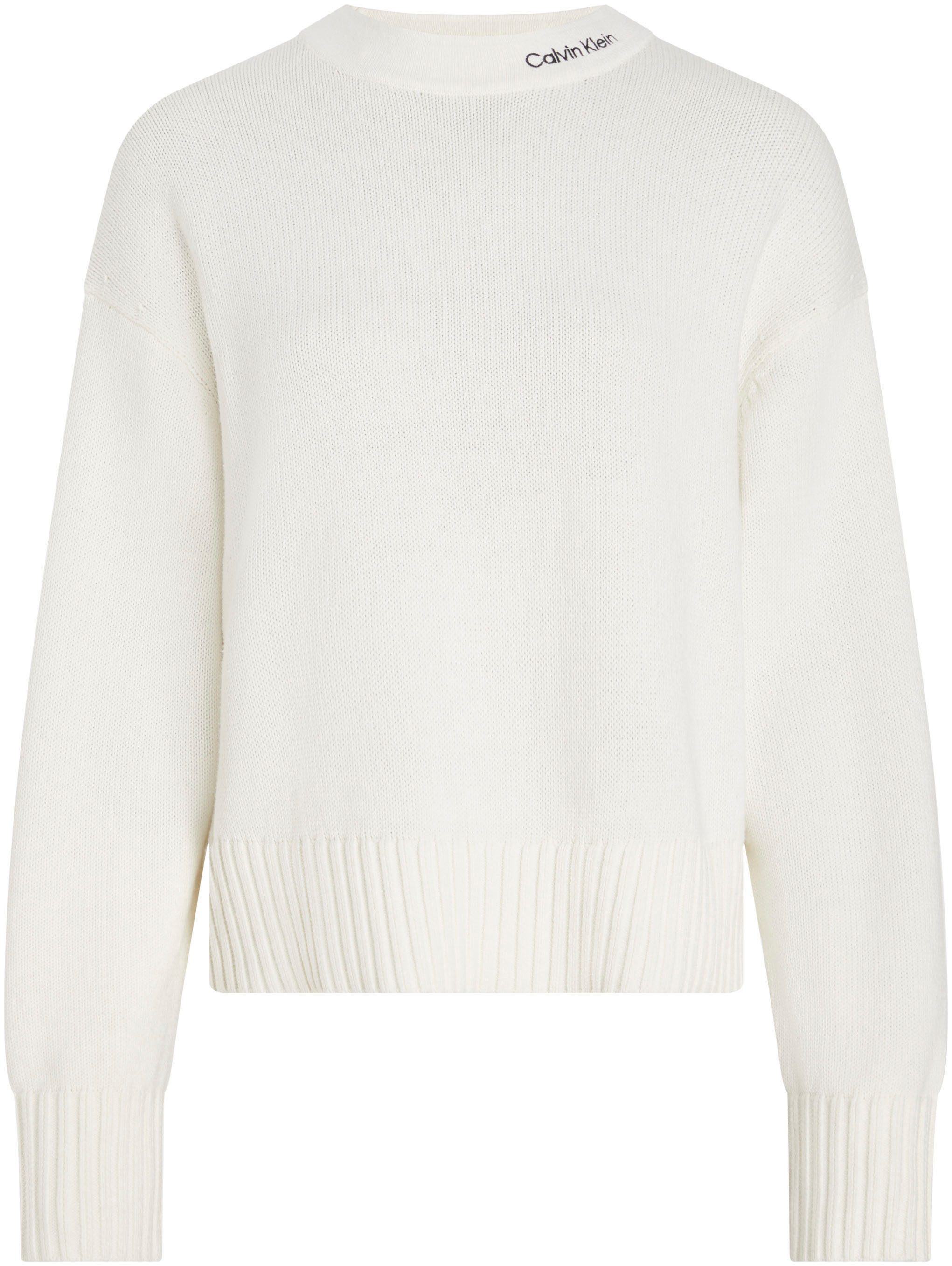 Calvin Klein Gebreide trui LOGO EMBRO SWEATER met geborduurd logo