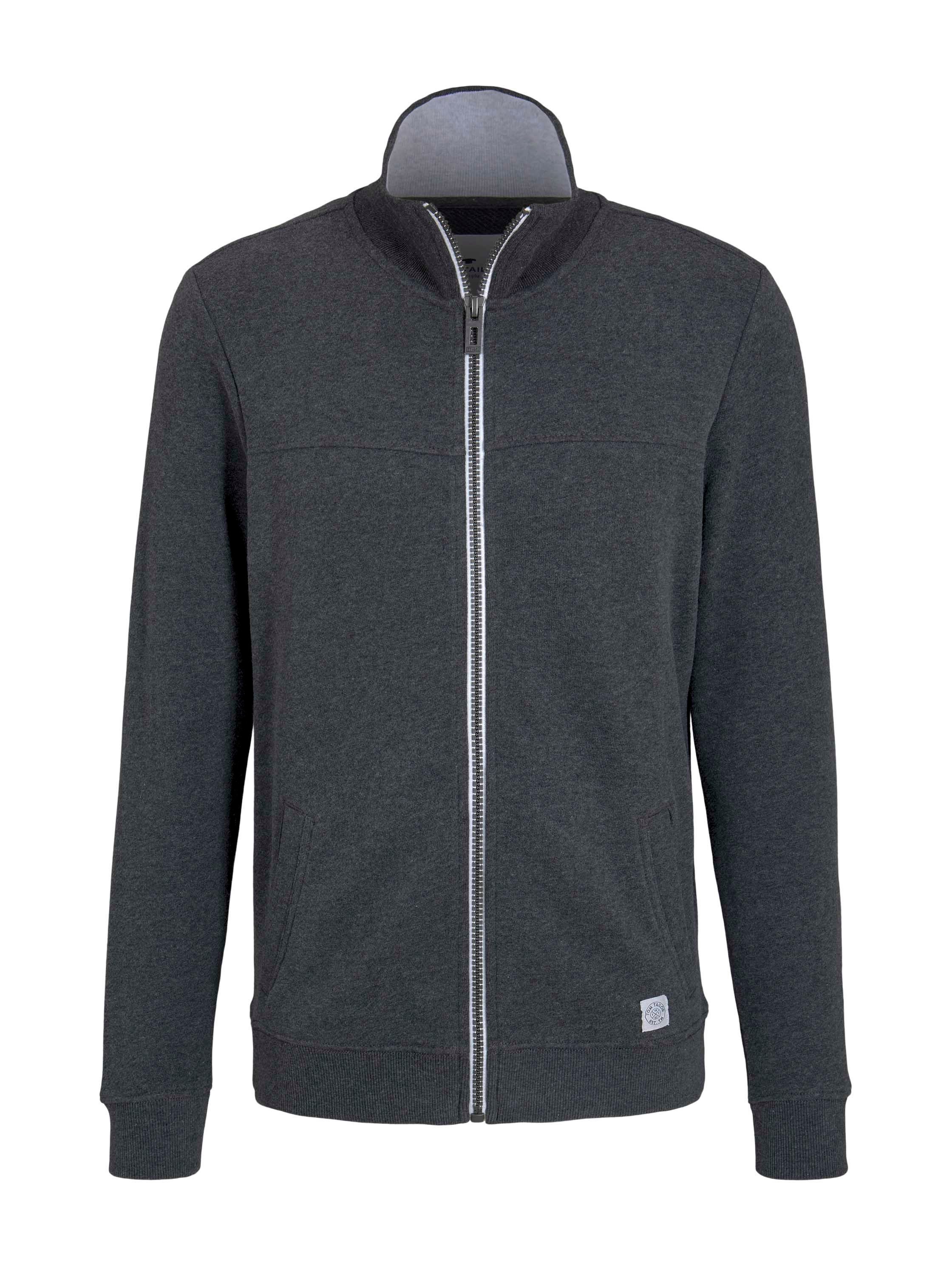 Tom Tailor Sweatvest met opstaande kraag die warm is voor de hals