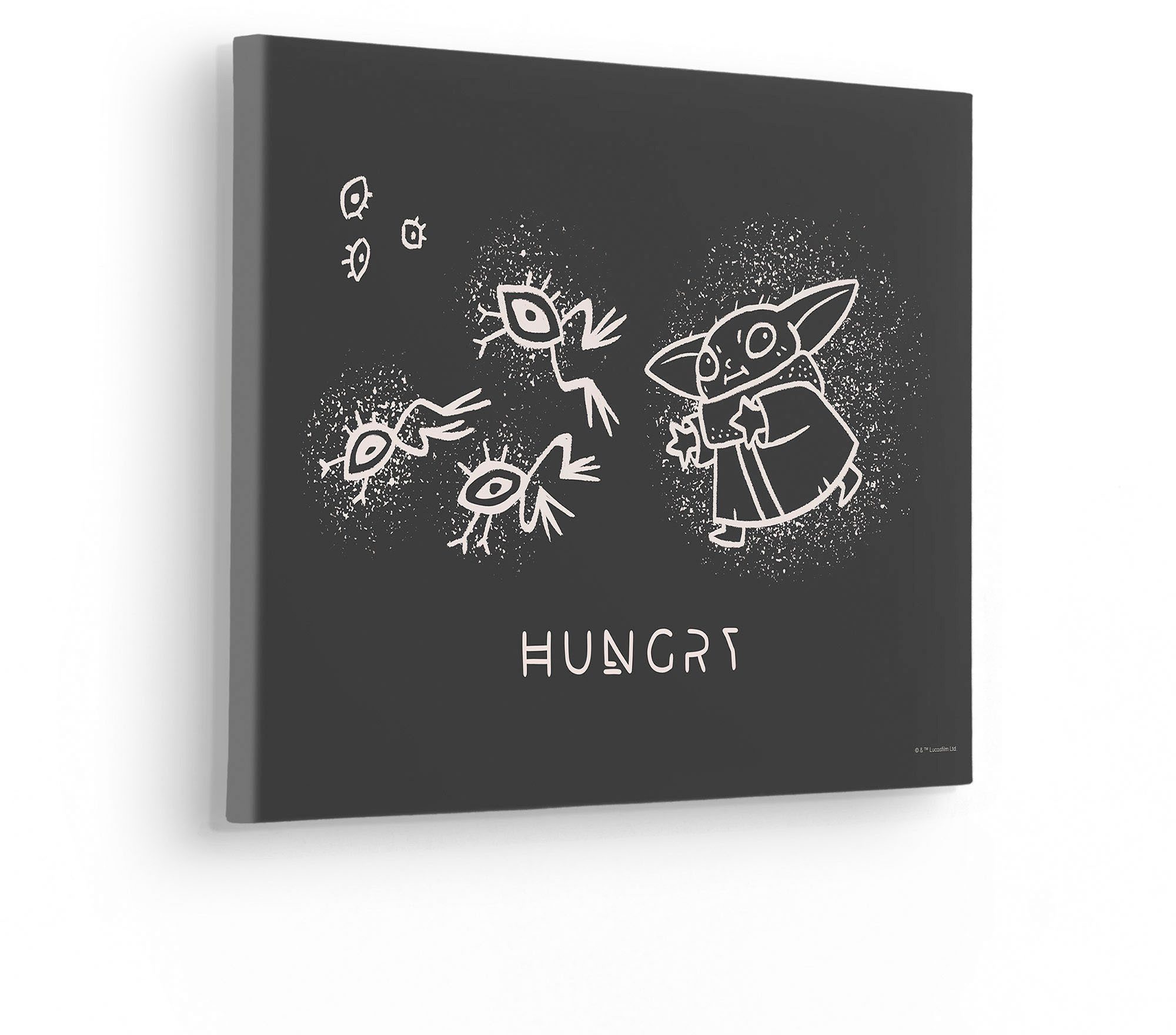 Komar Artprint op linnen The Mandalorian Grogu Snackin' - Afmeting 40 x 30 cm (1 stuk)