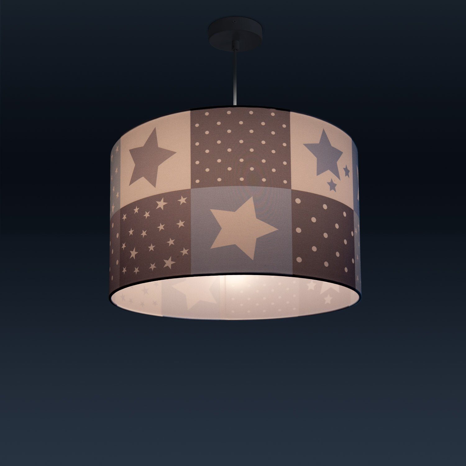Paco Home Hanglamp Cosmo 345 Kinderlamp plafondlamp LED kinderkamer lamp sterren-motief E27