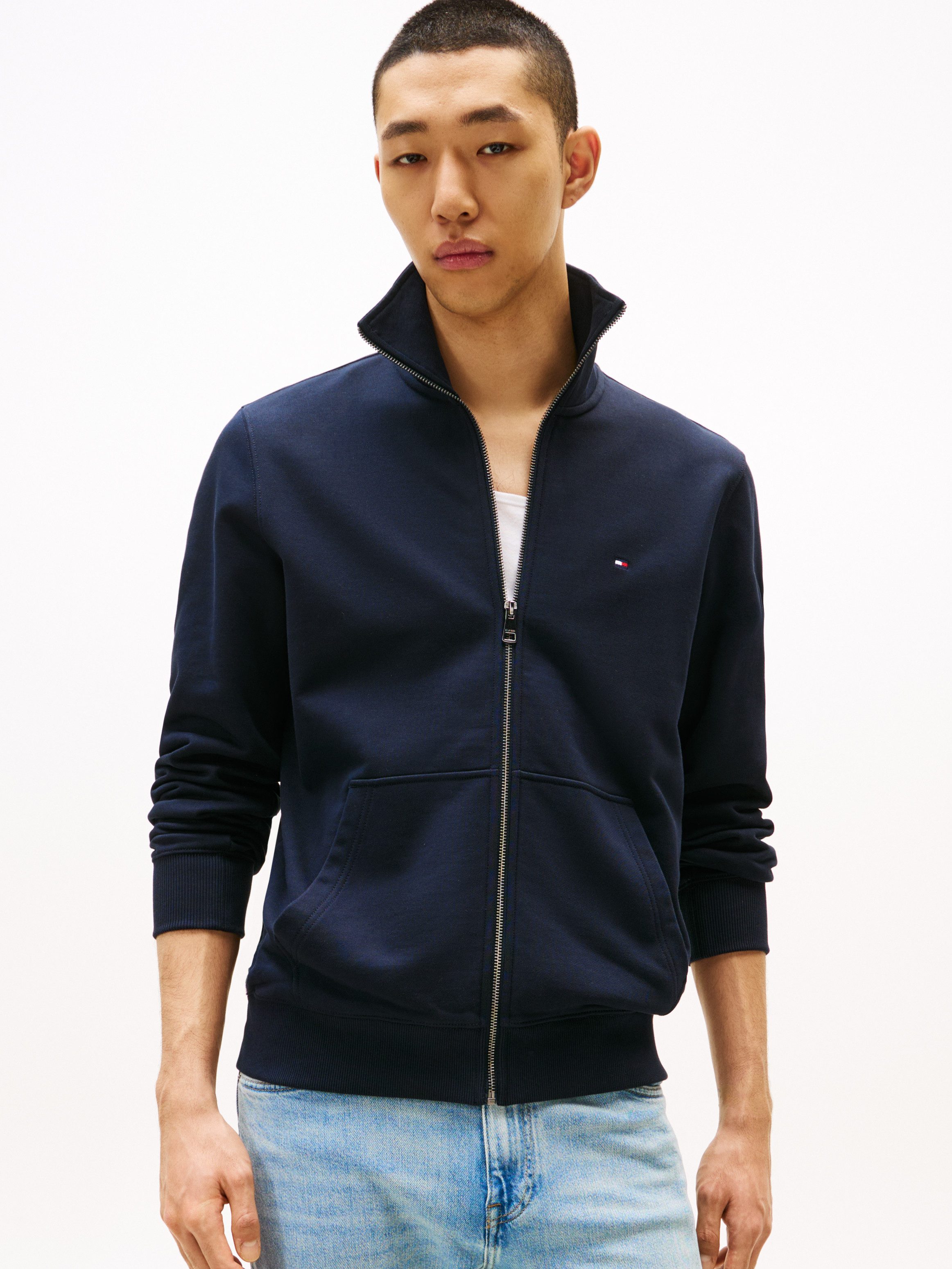 Tommy Hilfiger Sweatvest ESSENTIAL TERRY ZT STAND COLLAR