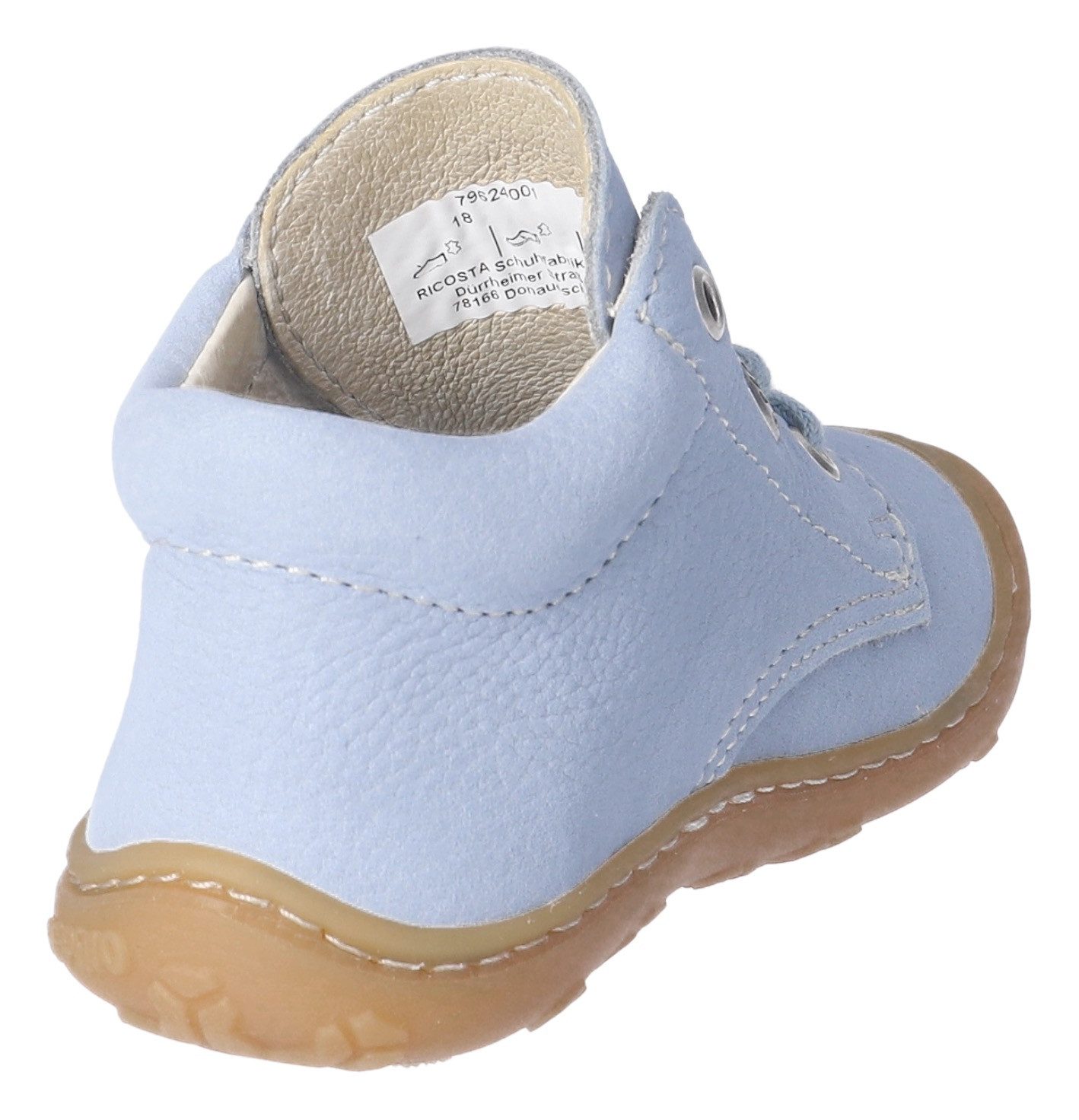 PEPINO by RICOSTA Babyschoentjes Cory 50 WMS: Midden Veterschoen met WMS-systeem, leer, maat sjabloon om te downloaden