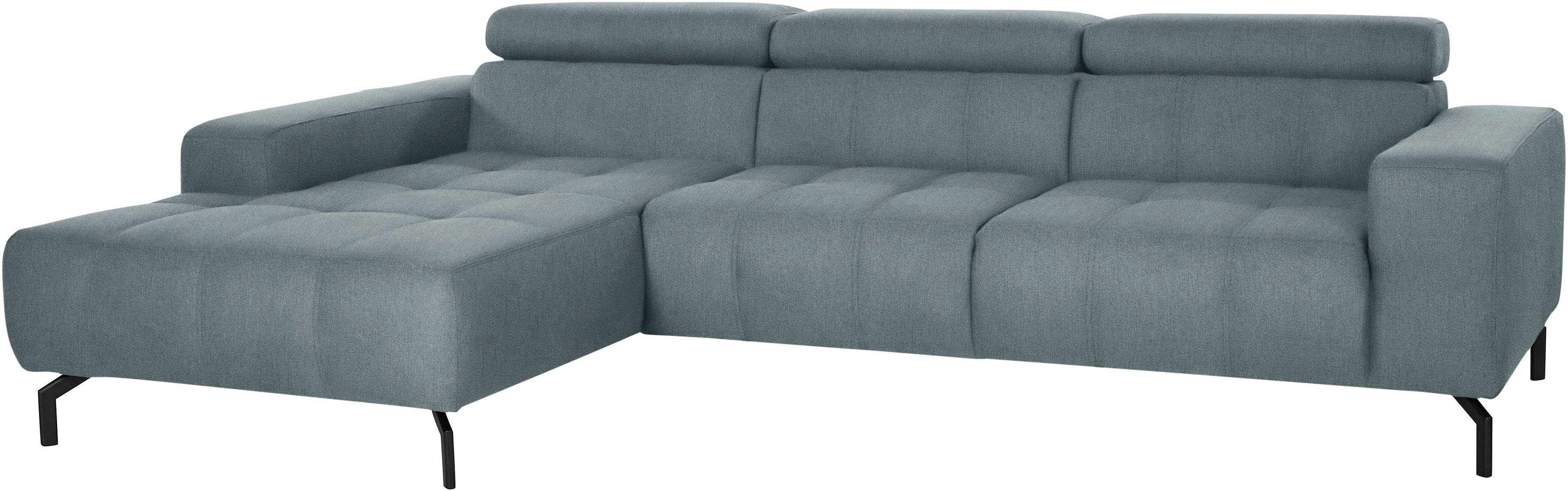 DOMO collection Hoekbank Cunelli mooie zitnaden als designelement, stevige zitcomfort, L-vorm