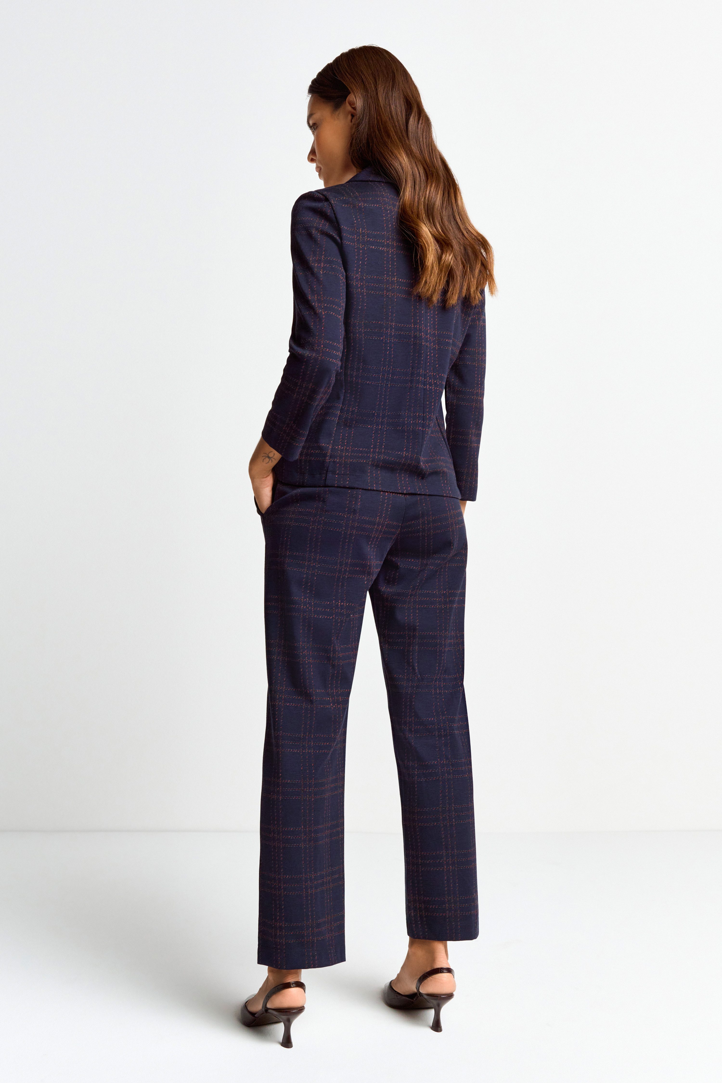 Rich & Royal Comfortbroek met een ruitdessin