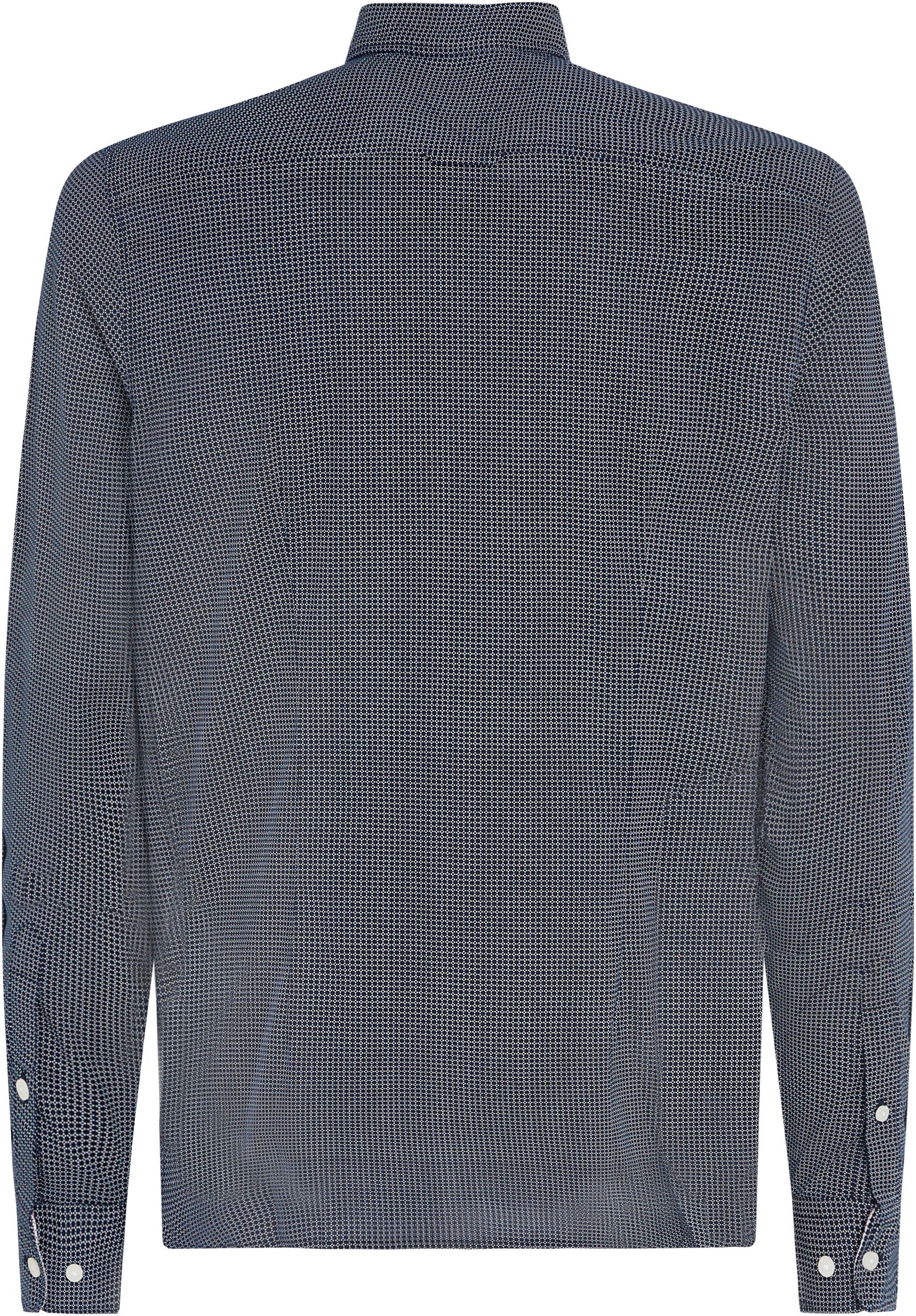 Tommy Hilfiger Businessoverhemd FLEX MICRO FOULARD SF SHIRT Met minimal-print button-down-kraag