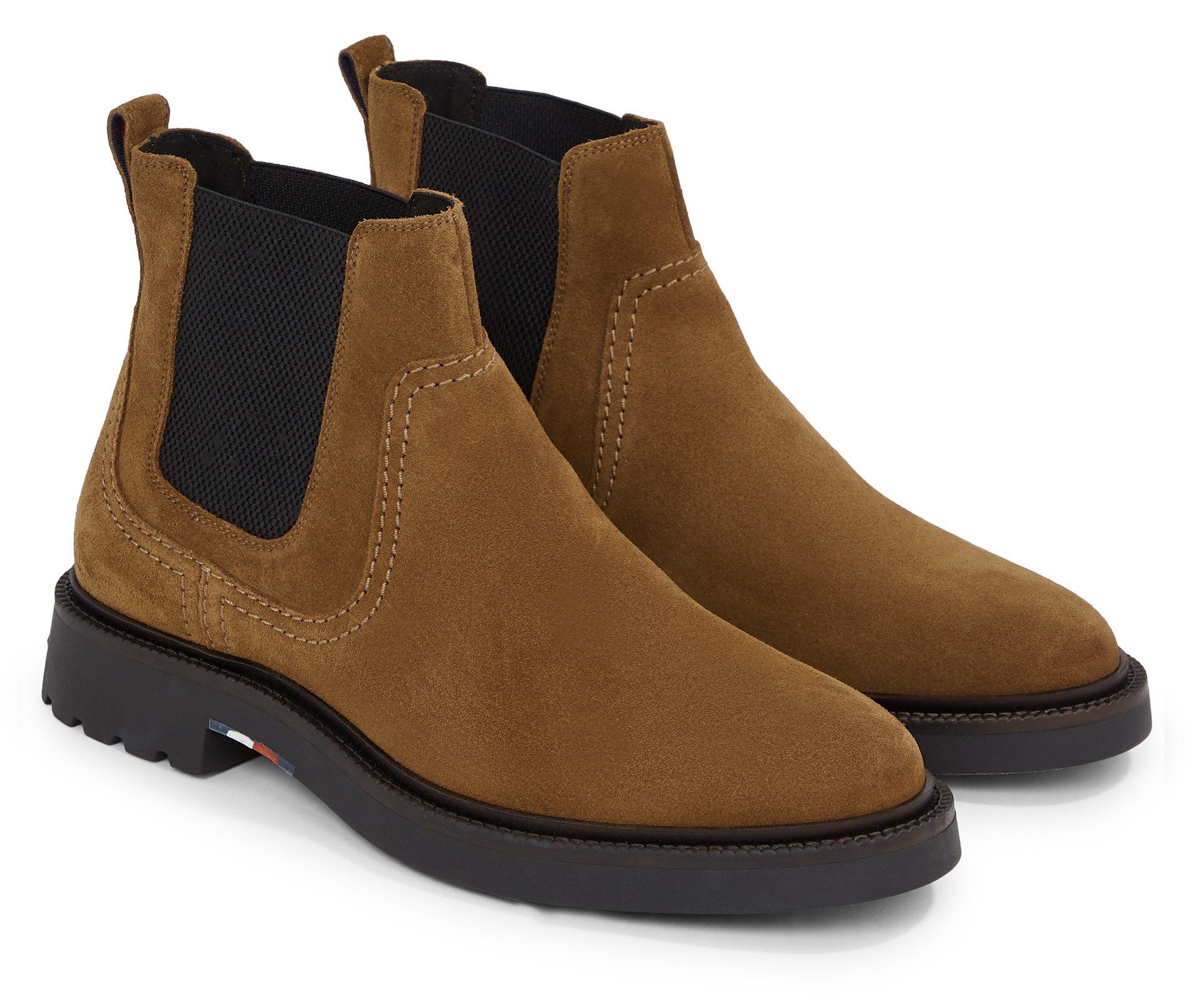 Tommy Hilfiger Chelsea-boots HILFIGER COMFORT LWT SUEDE CHEL blokhak, businessmode, enkellaarsjes,...