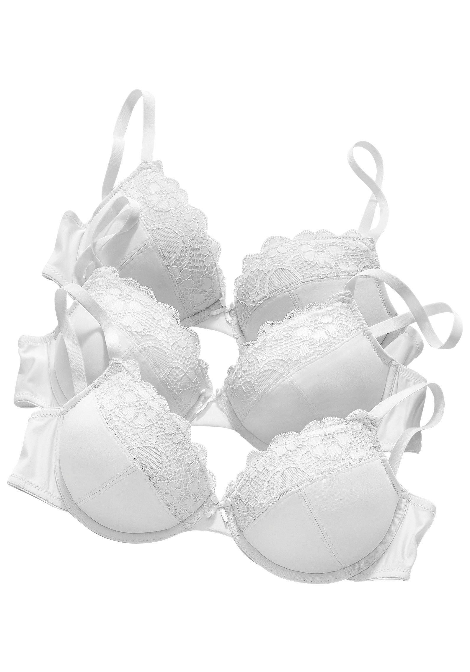 Petite fleur Push-up-bh PETITE FLEUR push-up-bh met beugel in aantrekkelijke multipack, lingerie (3-delig, Set van 3)