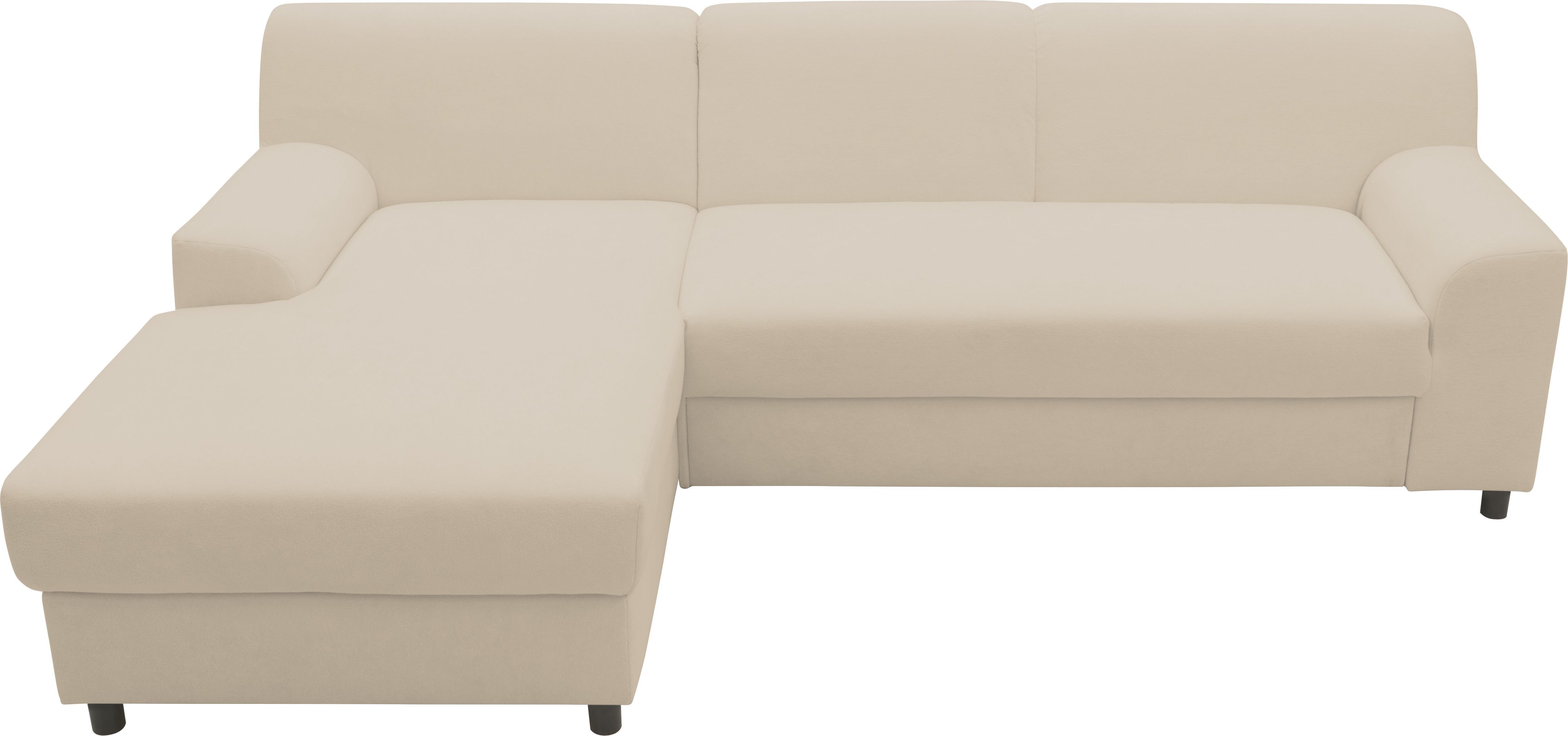 INOSIGN Hoekbank Turah 2, L-vorm, in Cord en waterafstotende microvezel, Vering B/D/H: 241/146/79 cm, incl. sierkussen, optioneel met bedfunctie