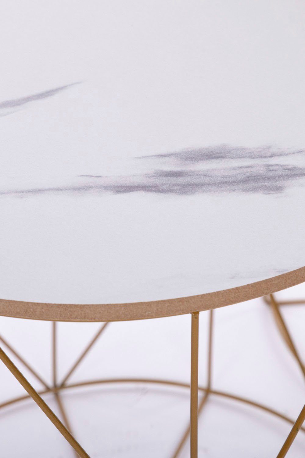 my Flair Bijzettafel Rundini gelakt frame, onbehandelde plaat in scandinavisch design