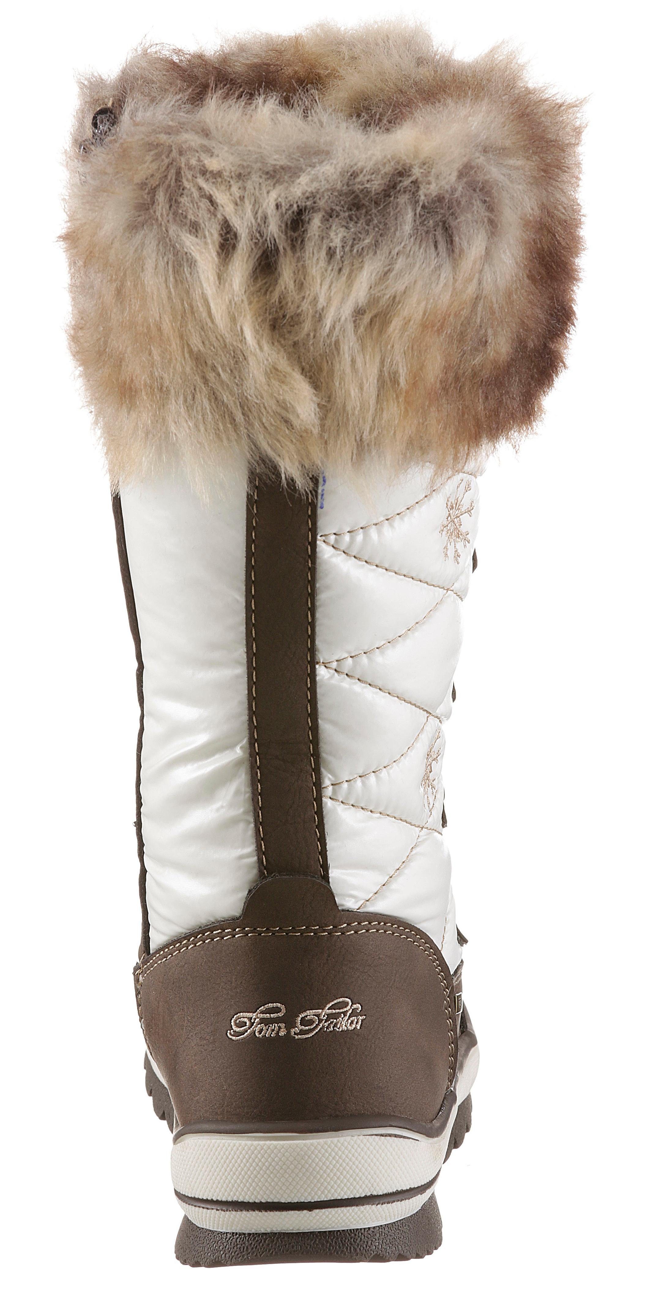 Tom Tailor Winterlaarzen met mooi contrast-borduursel