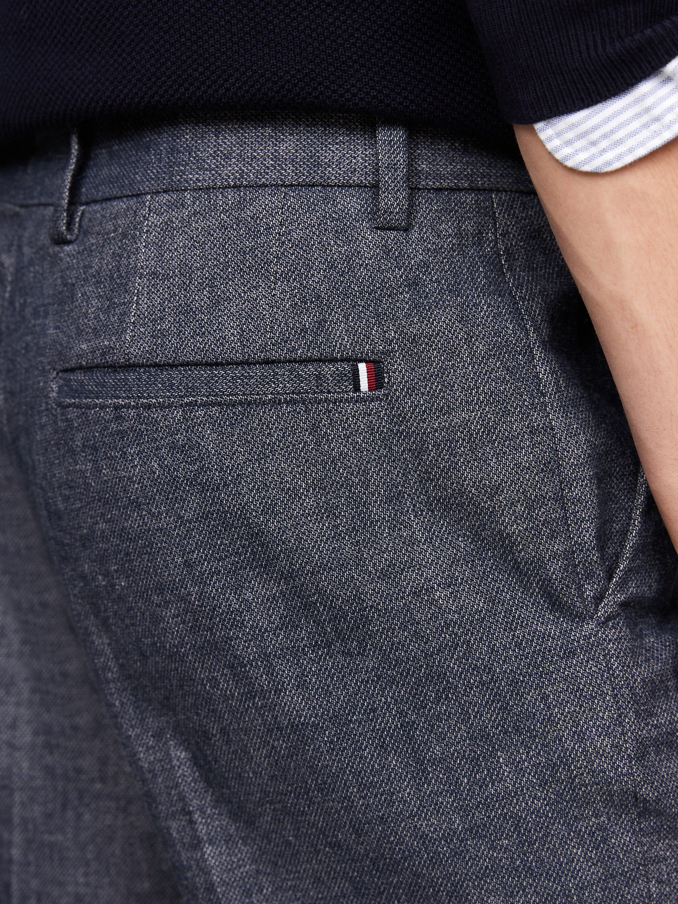 Tommy Hilfiger Five-pocketsbroek DC DENTON BRUSHED MARL gemêleerd ontwerp met persplooien