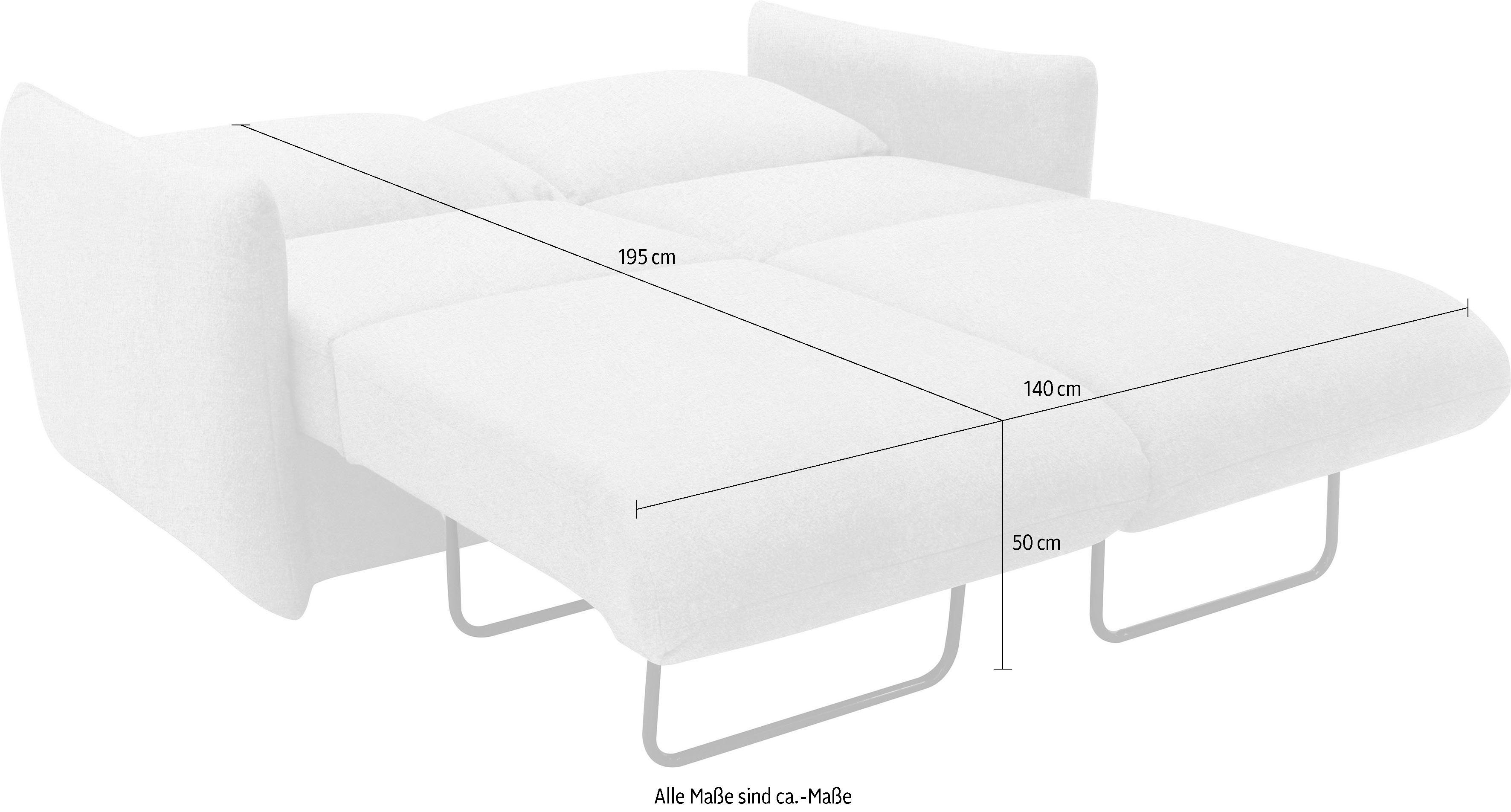 DOMO collection Slaapbank 700023 Slaapbank functie, binnenvering, 2-zits, stabiel ligoppervlak