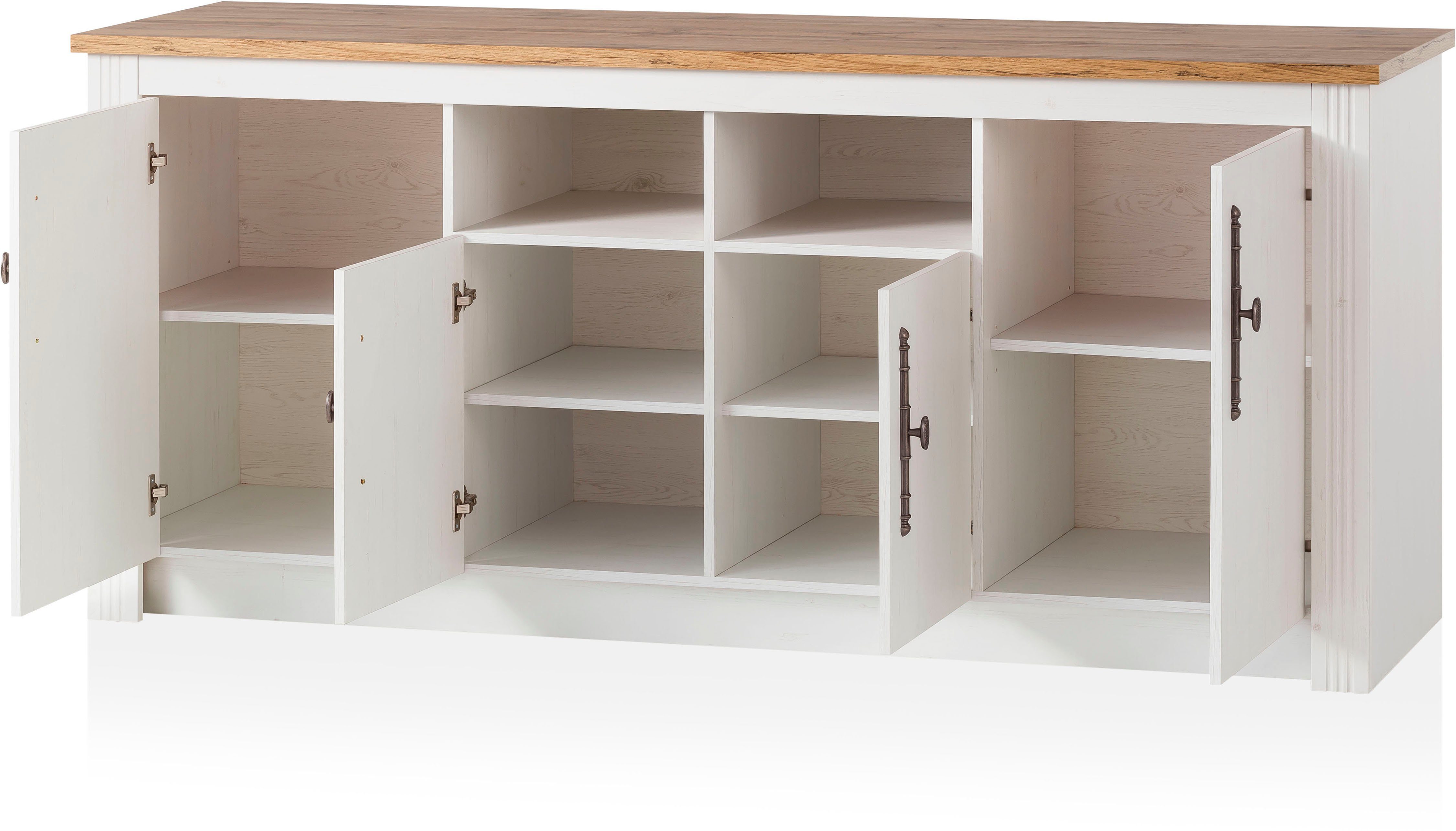 Kochstation Gootsteenkast KS-Westminster in romantische landelijke stijl, breedte 204 cm, exclusief by otto