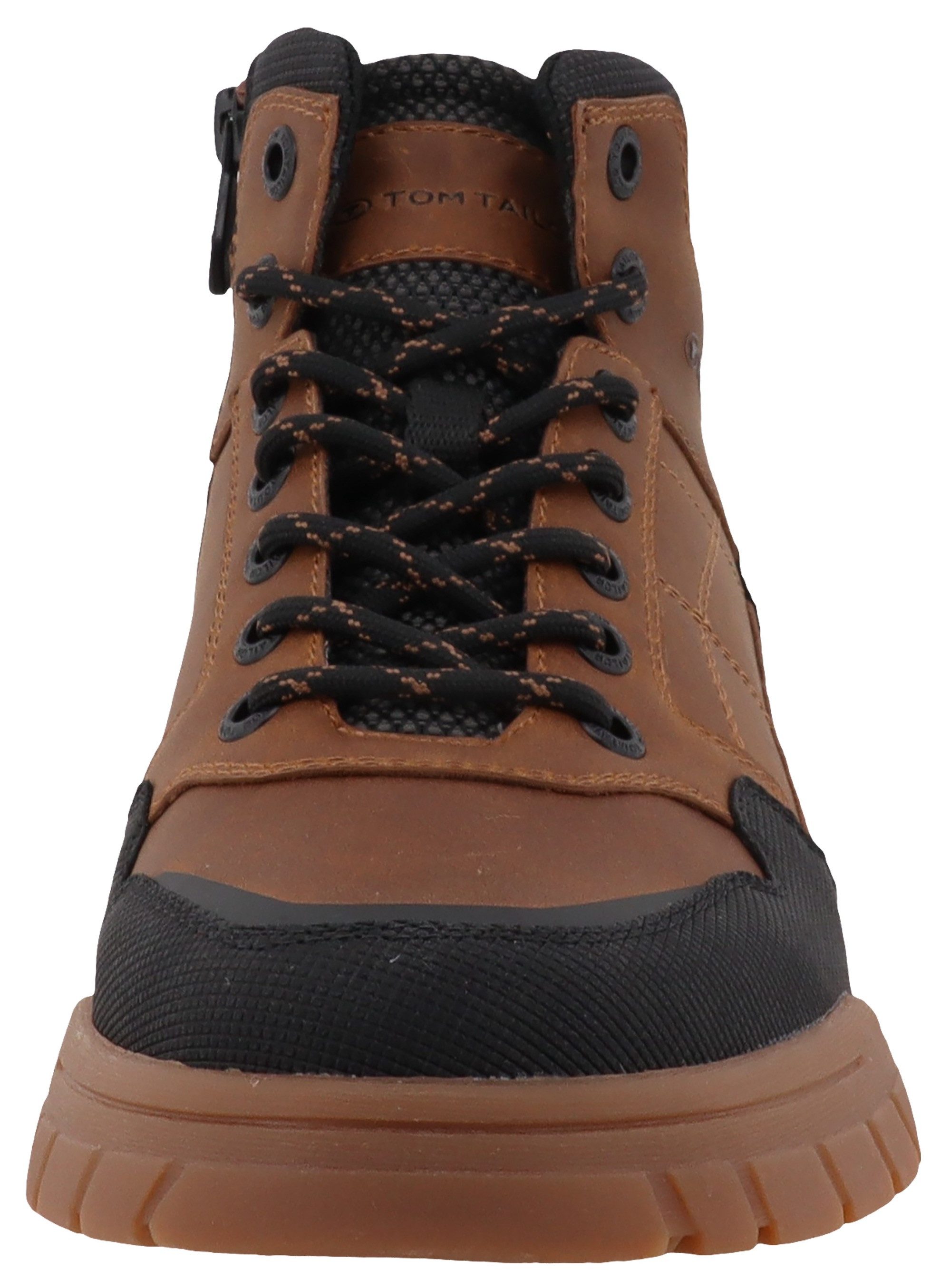 Tom Tailor Veterschoenen high top sneaker, trekkingschoen met gevoerde schacht, breedte g