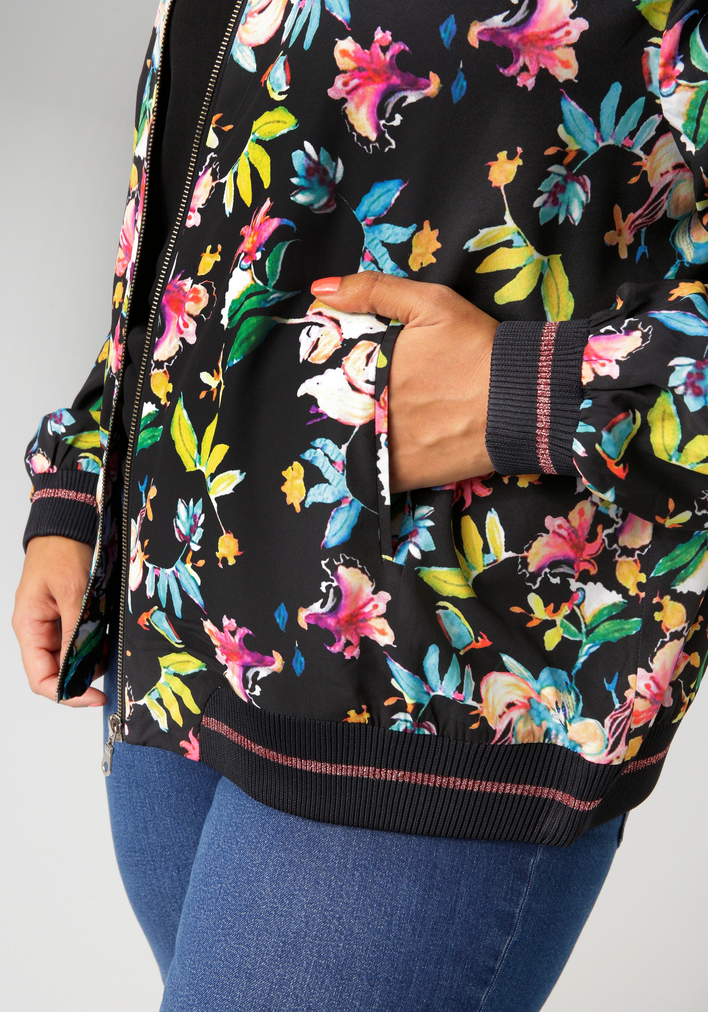 Aniston PLUS Blouson Met bloemenprint - NIEUWE COLLECTIE