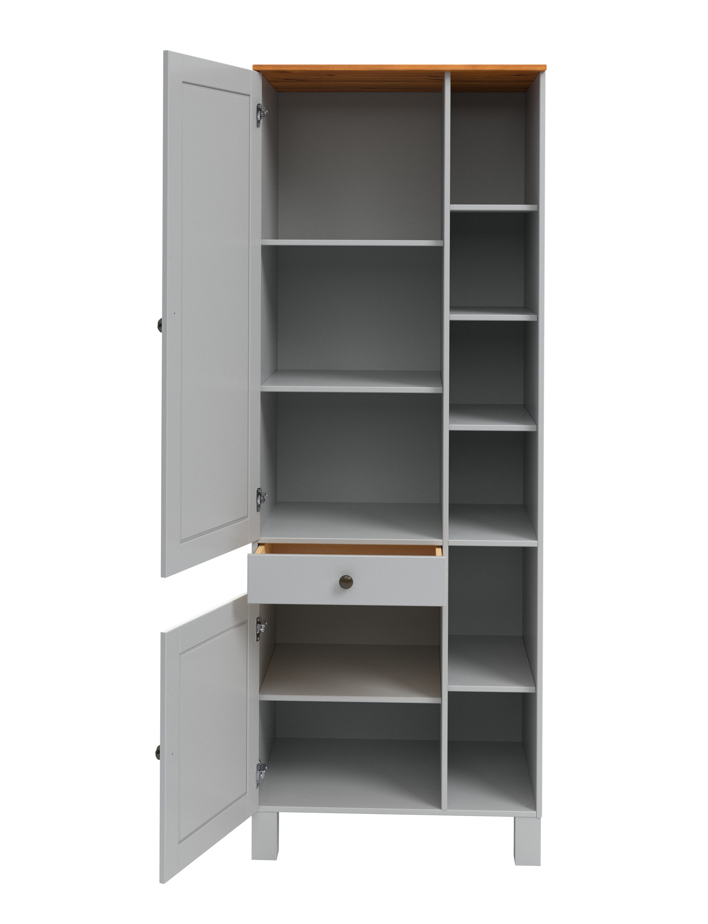 Home affaire Hoge kast Alby2 Met metalen grepen, breedte 75 cm