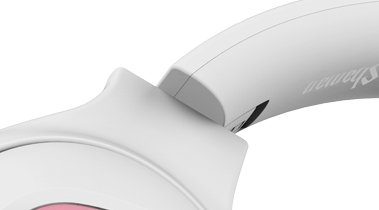 Sades Gaming-headset Shaman SA-724 gaming headset, wit/roze, USB, bedraad Stereo, over-ear, PC, PST, Xbox, Nintendo Switch, VR, Telefoon