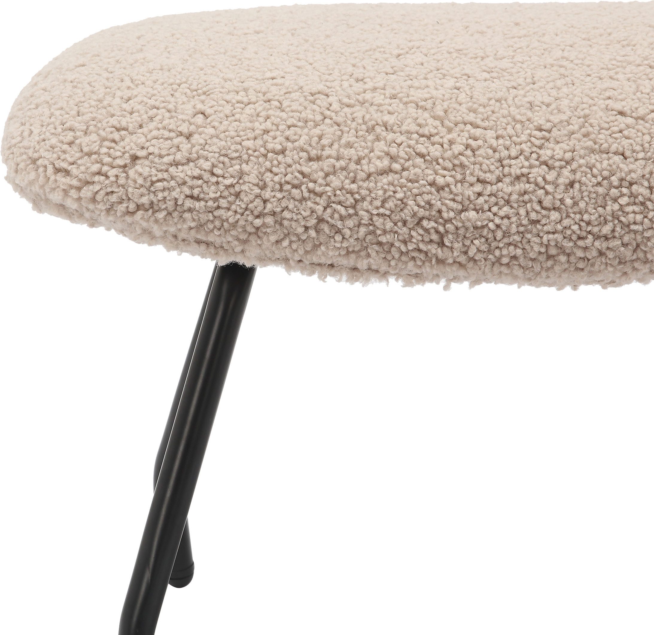 SalesFever Fauteuil met bekleding in imitatiebont-look (set, 2 stuks)