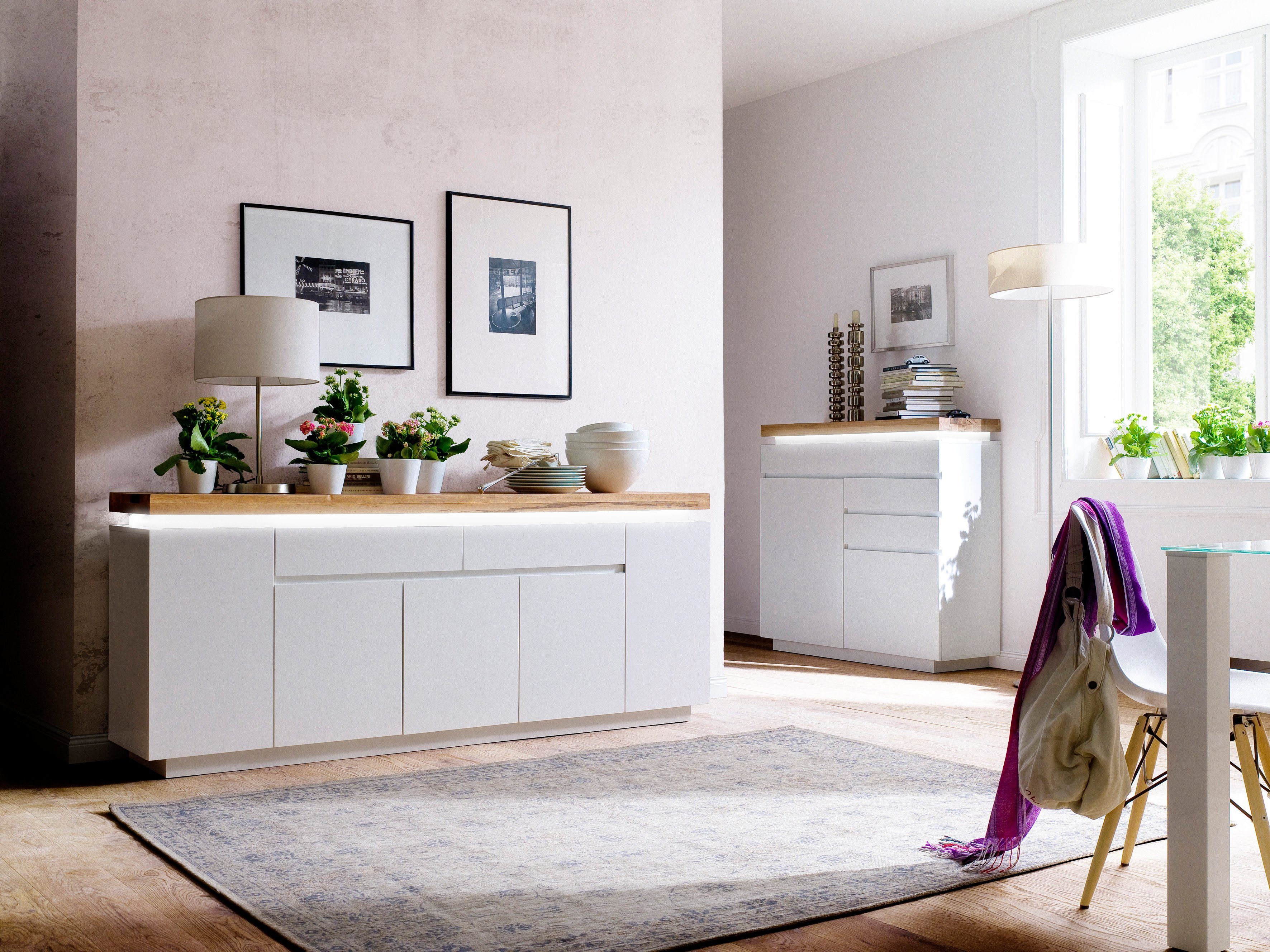 MCA furniture Dressoir Romina met ledverlichting wit dimbaar, incl. afstandsbediening