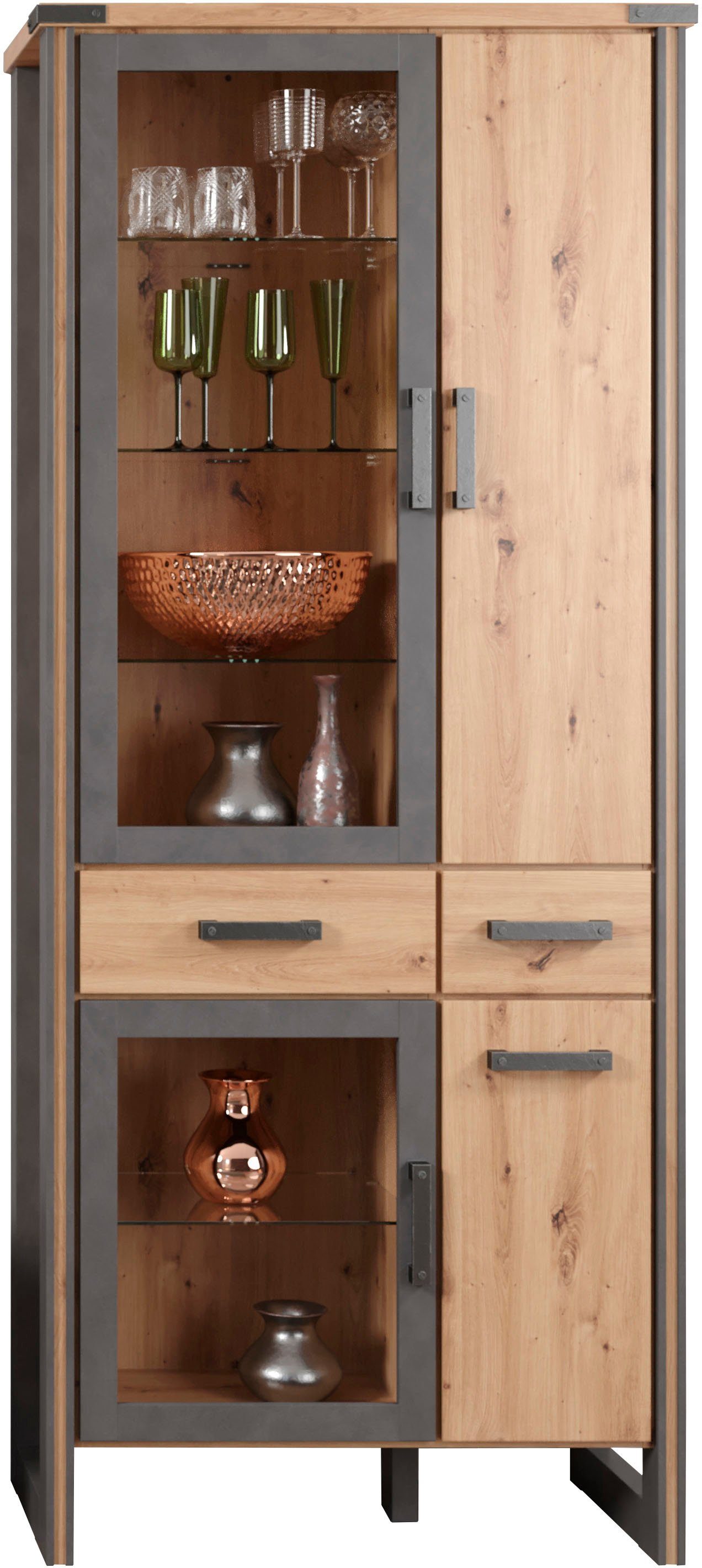 Home affaire Vitrinekast Mia Modern design (1 stuk)