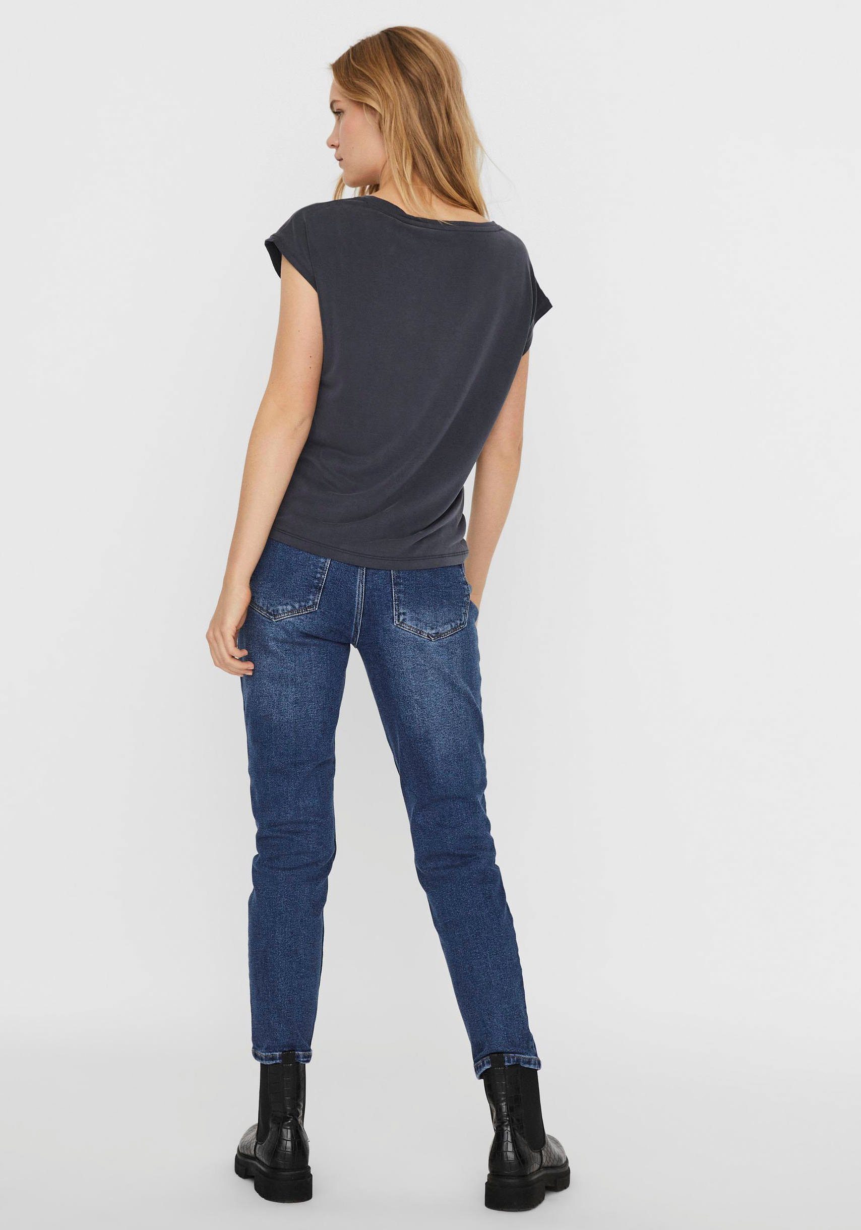 Vero Moda Shirt met V-hals VMFILLI SS V-NECK TEE GA NOOS in een materialenmix met tencel™ modal