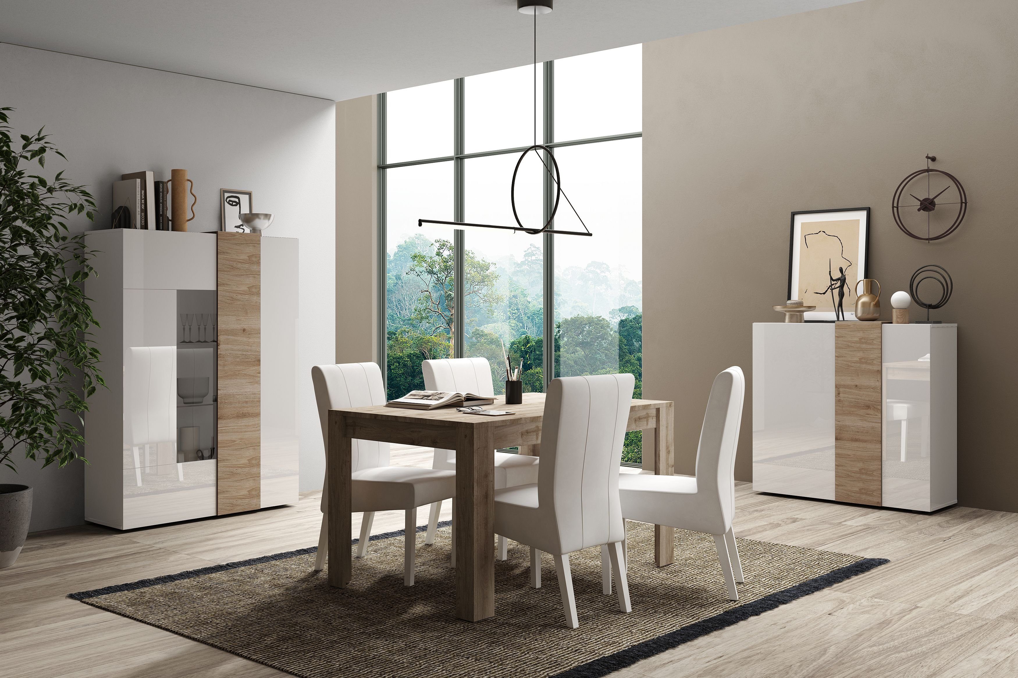 INOSIGN Eettafel Firenze Breedte 137-185 cm, inclusief insteekblad