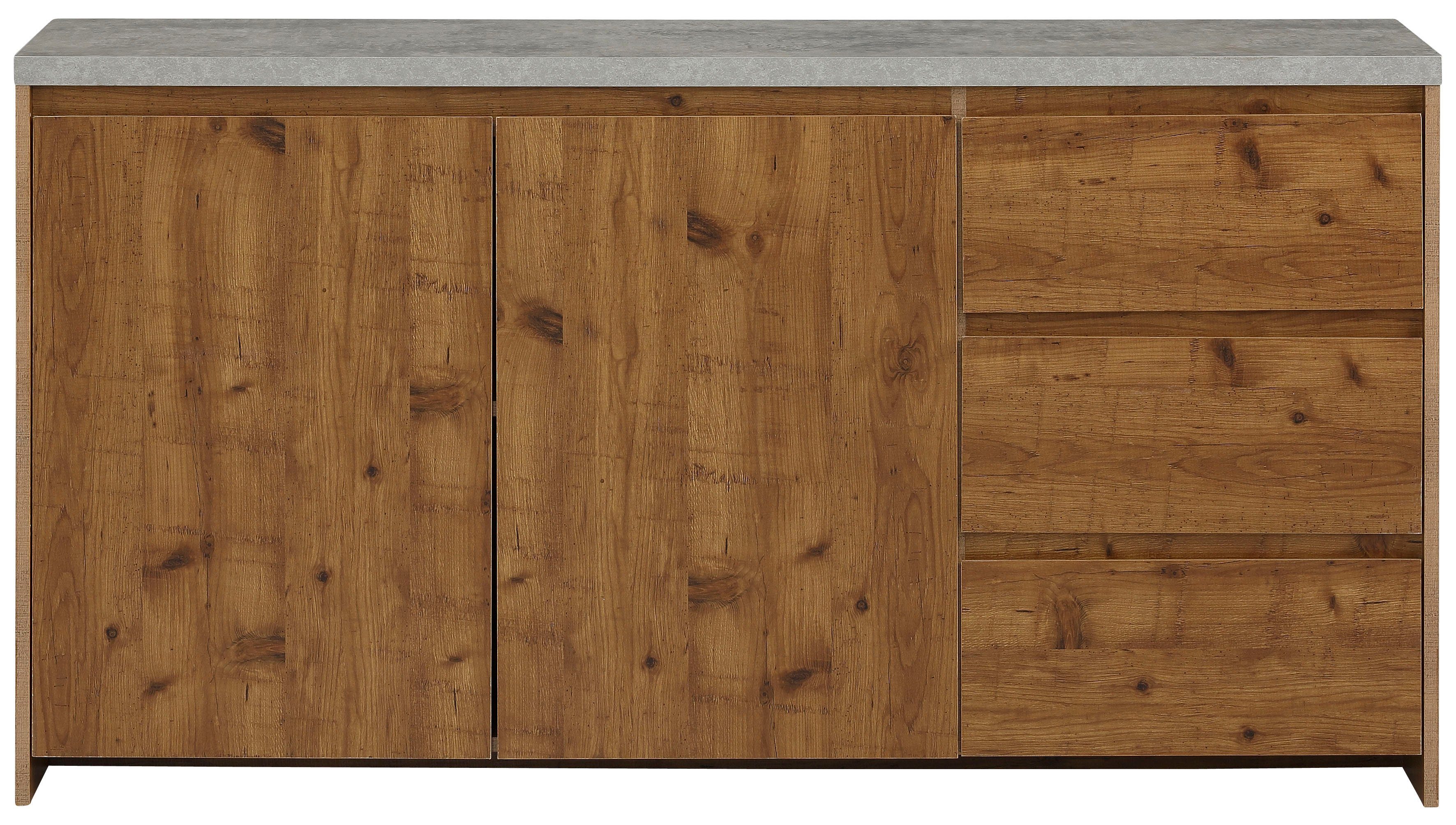 Home affaire Dressoir Maribo Commode in moderne landhuisstijl, met betonnen bovenblad, breedte 150 cm