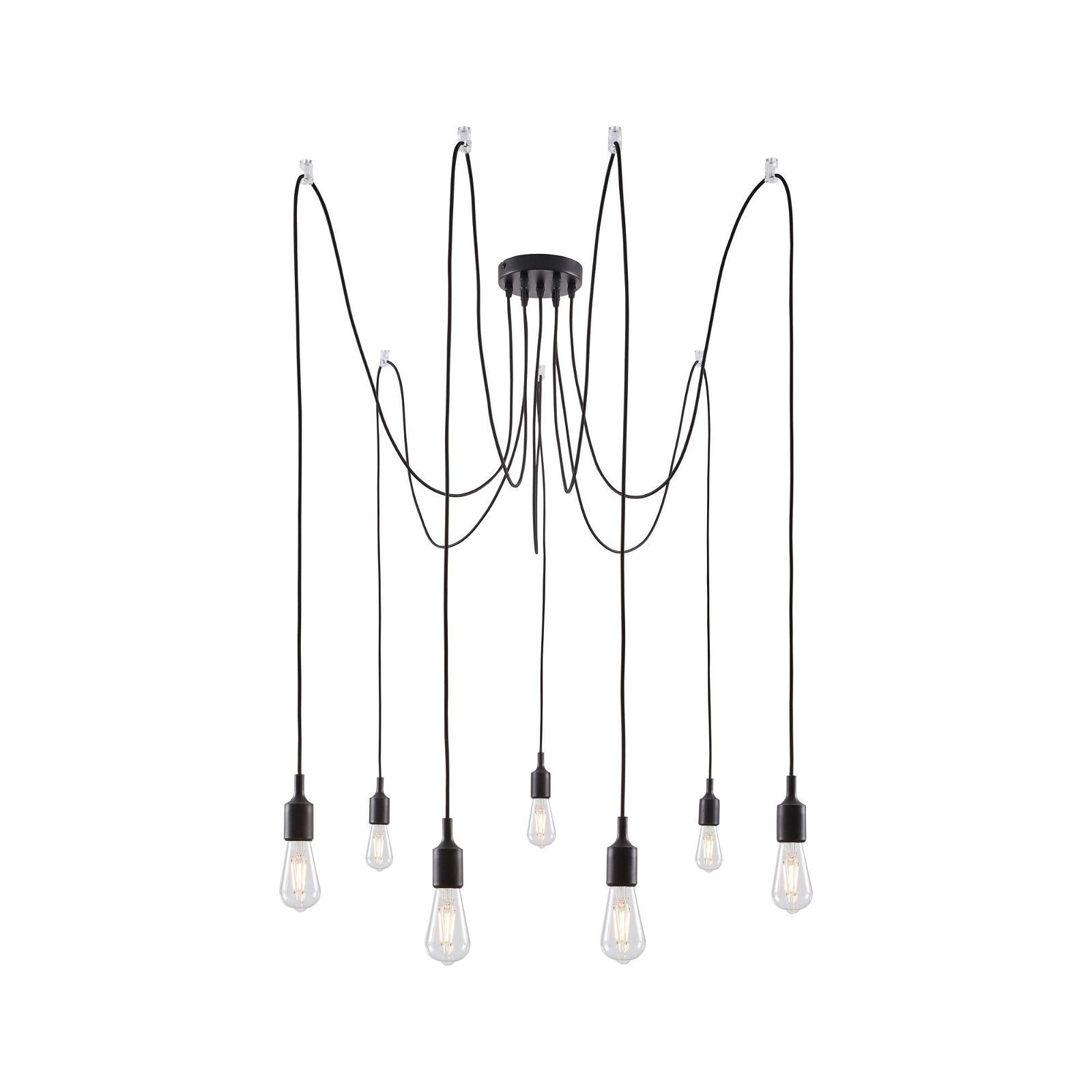Paulmann Hanglamp Neordic Ketil max.7x60W Zwart 230V Silikon/Metaal (1 stuk)