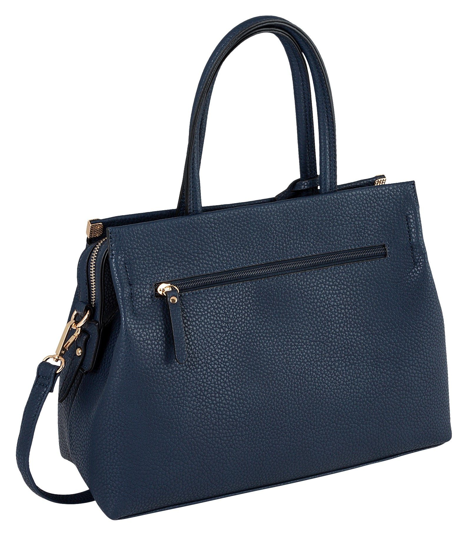 Gabor Shopper Gela genarbde imitatieleer met decoratieve metalen hoeken, hoogwaardig logo