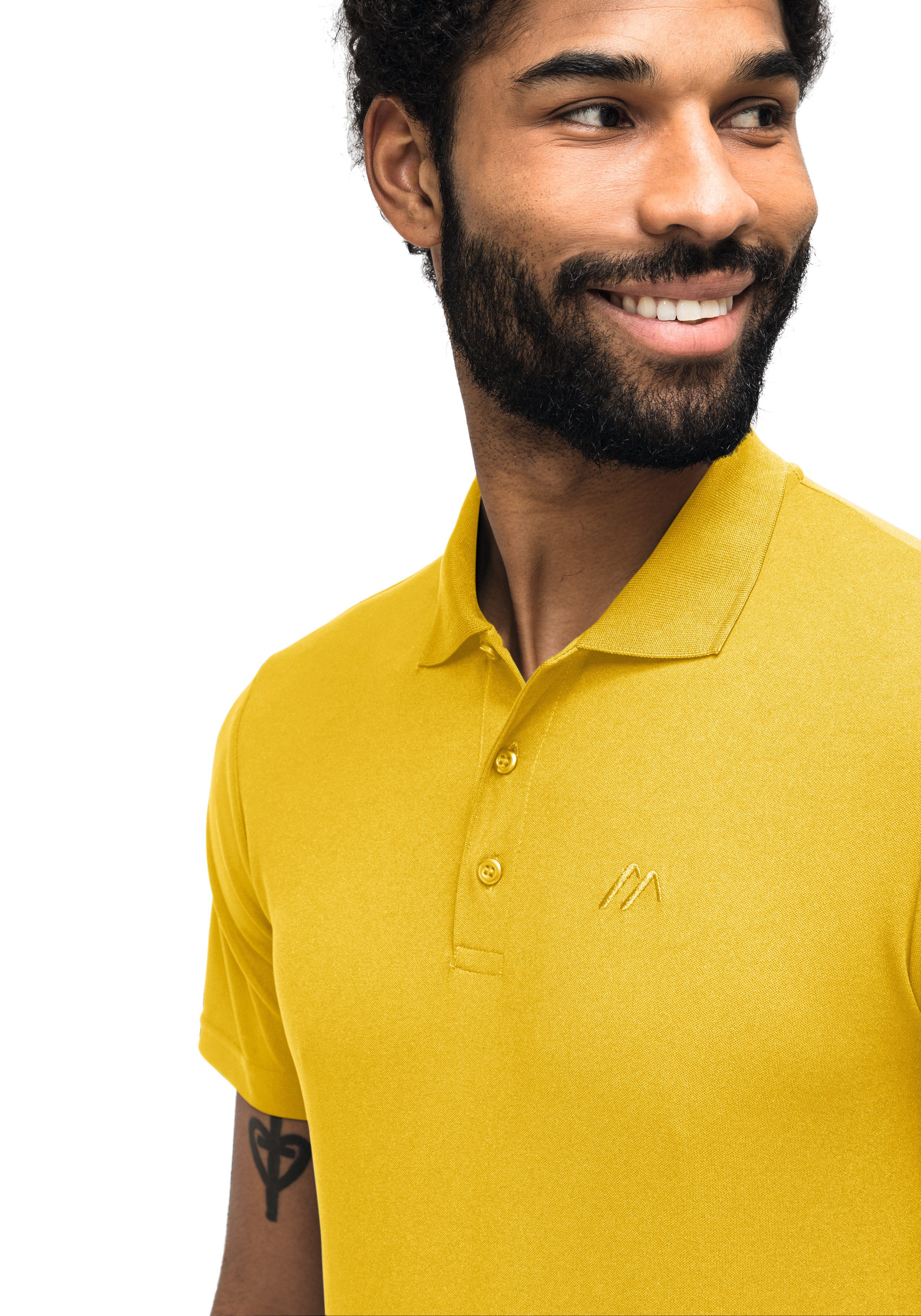 Maier Sports Functioneel shirt Ulrich Heren poloshirt, korte mouw vrijetijdsshirt met overhemdkraag, regular fit