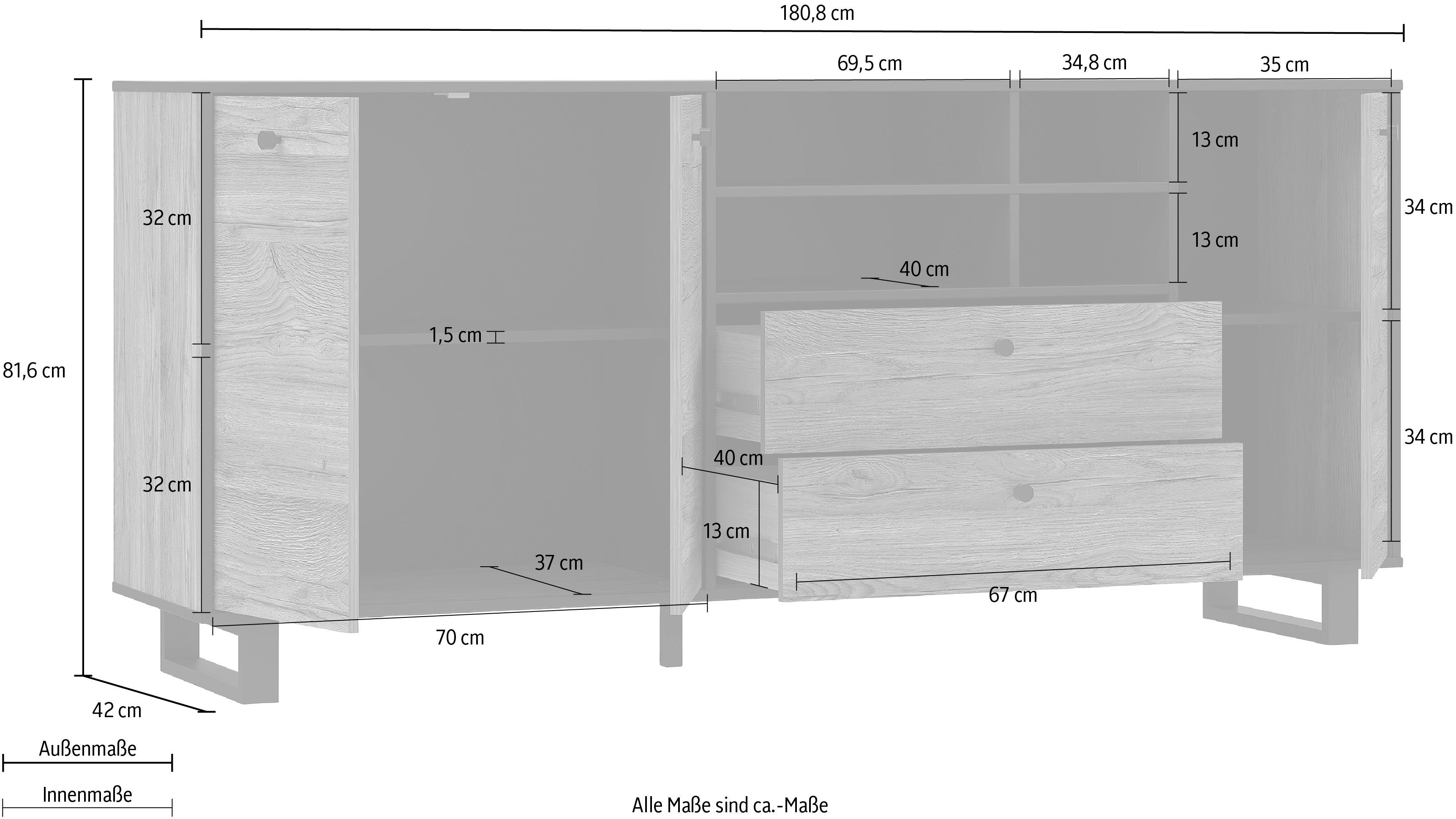 FORTE Dressoir Breedte ca. 180 cm