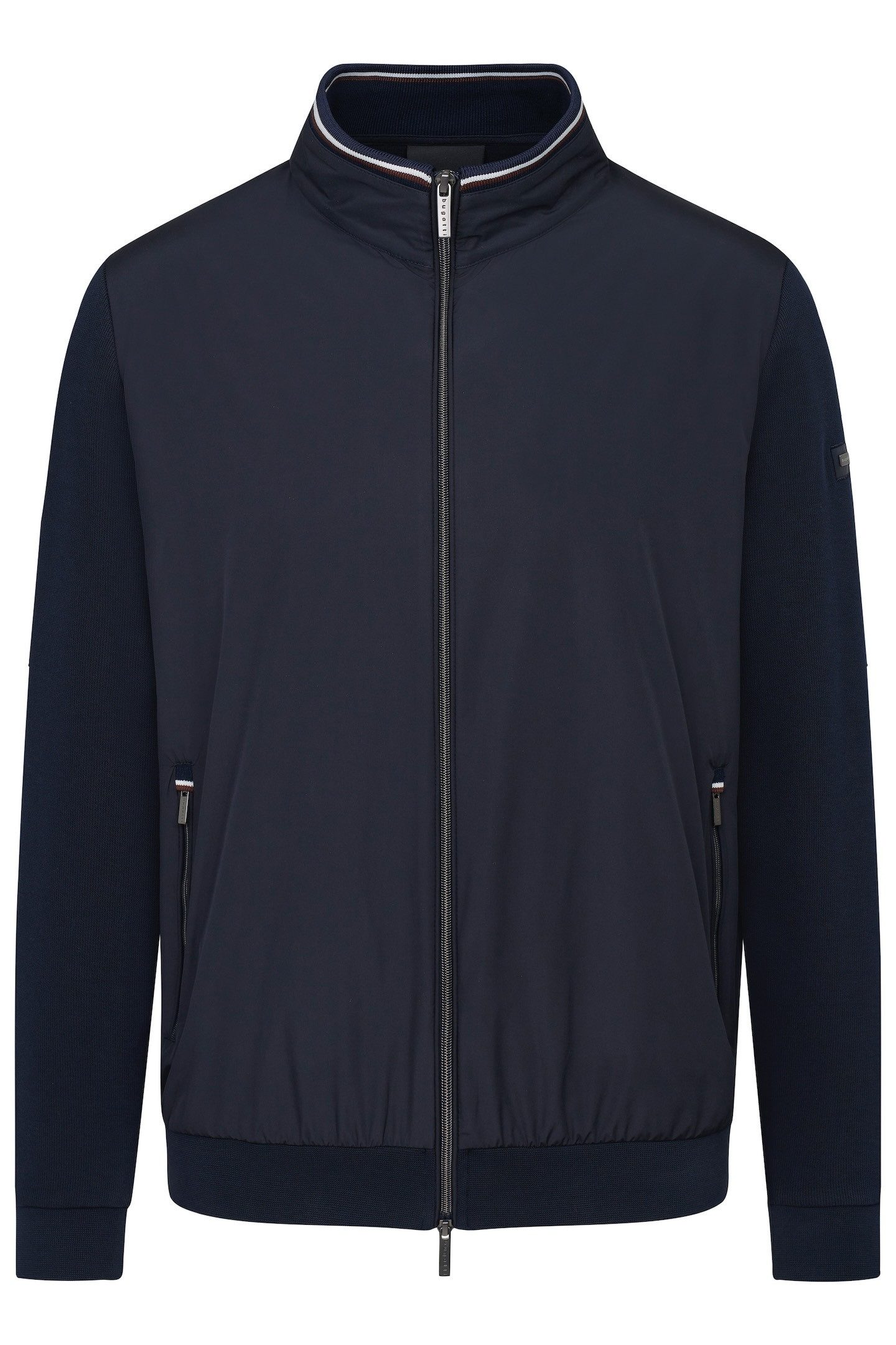 Bugatti Sweatvest met rits en staande kraag