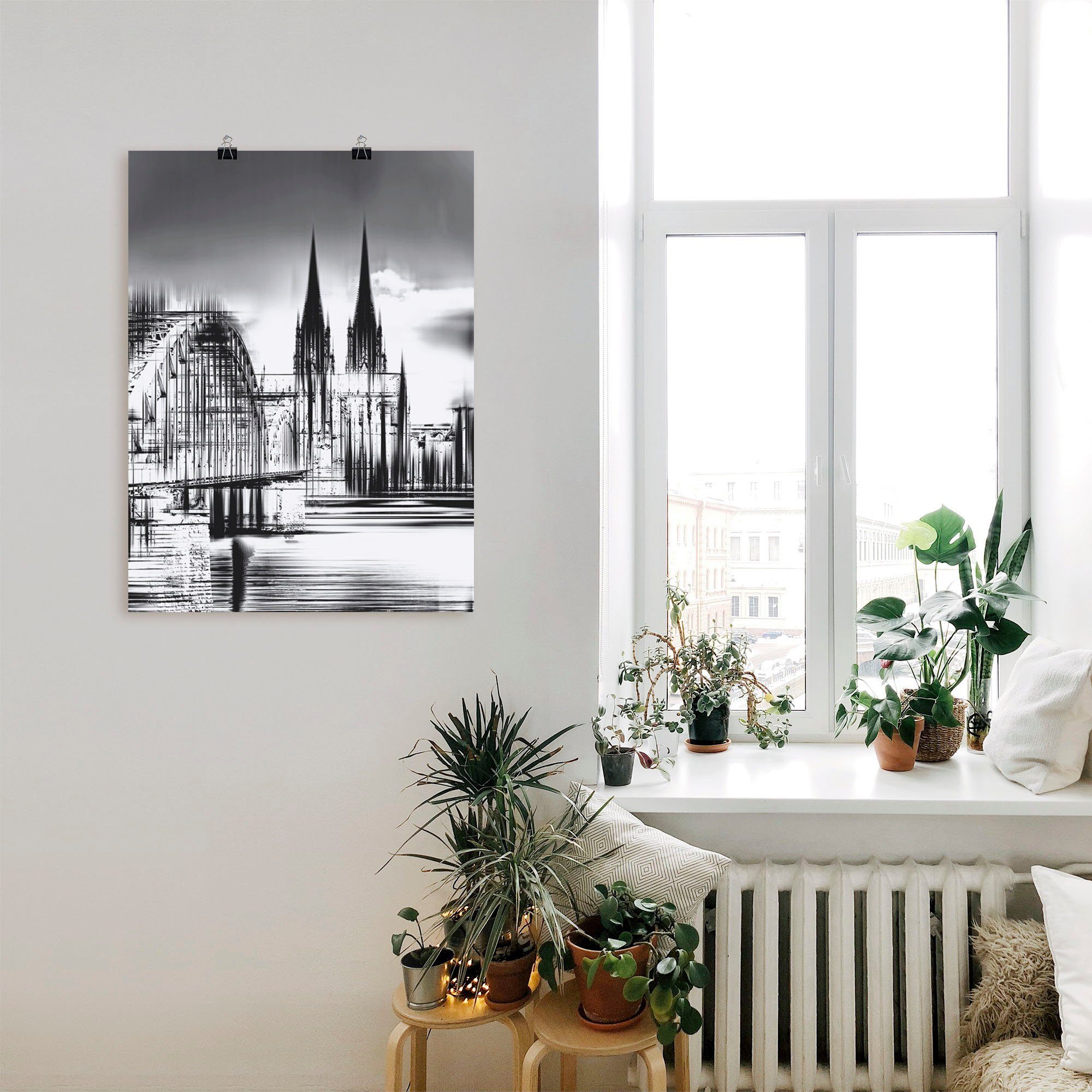Artland Artprint Keulen Skyline collage III als artprint op linnen, poster, muursticker in verschillende maten