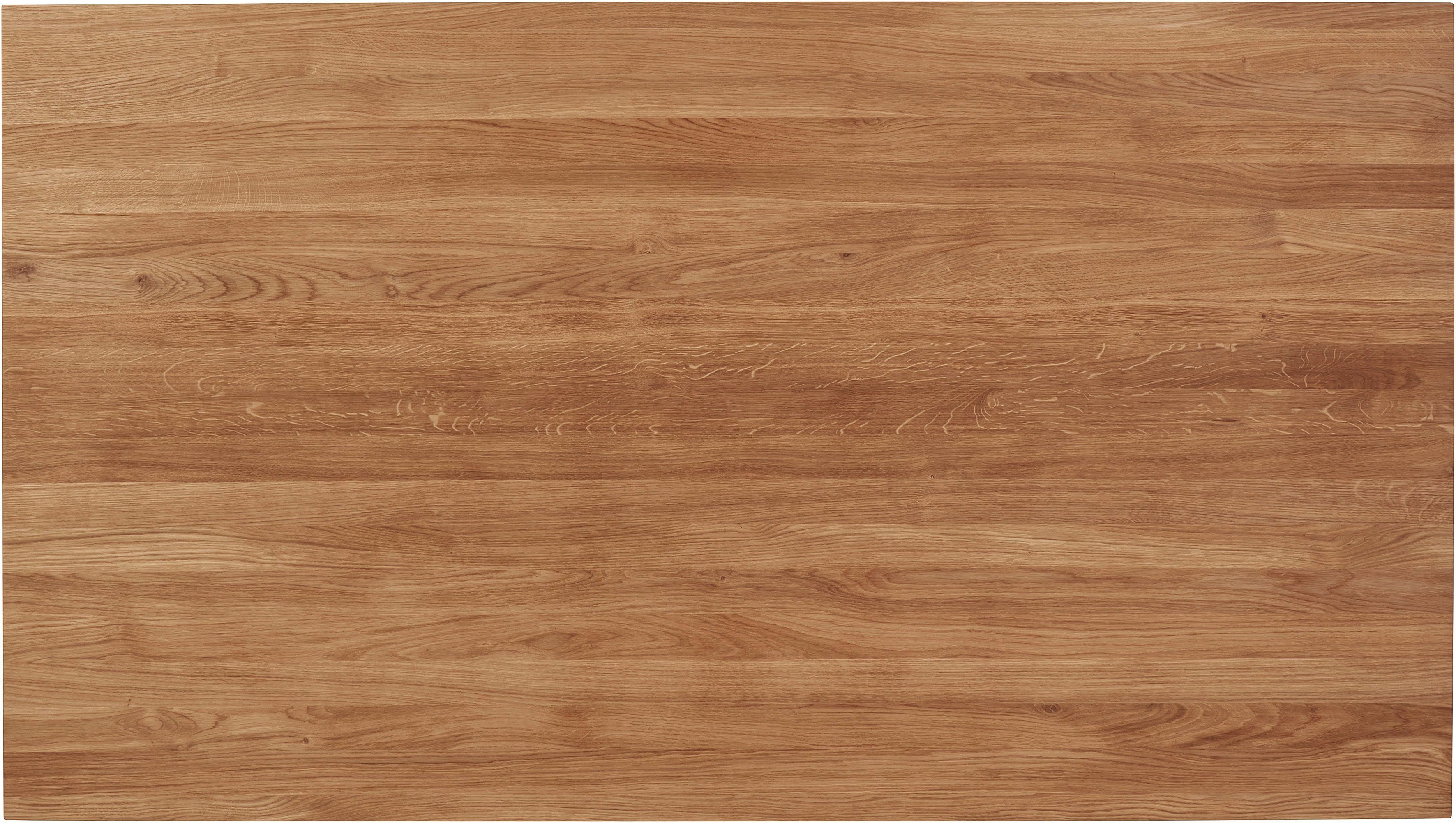 andas Eettafel Tafelblad van massief eiken, massief FSC®- hout, onderstel van metaal