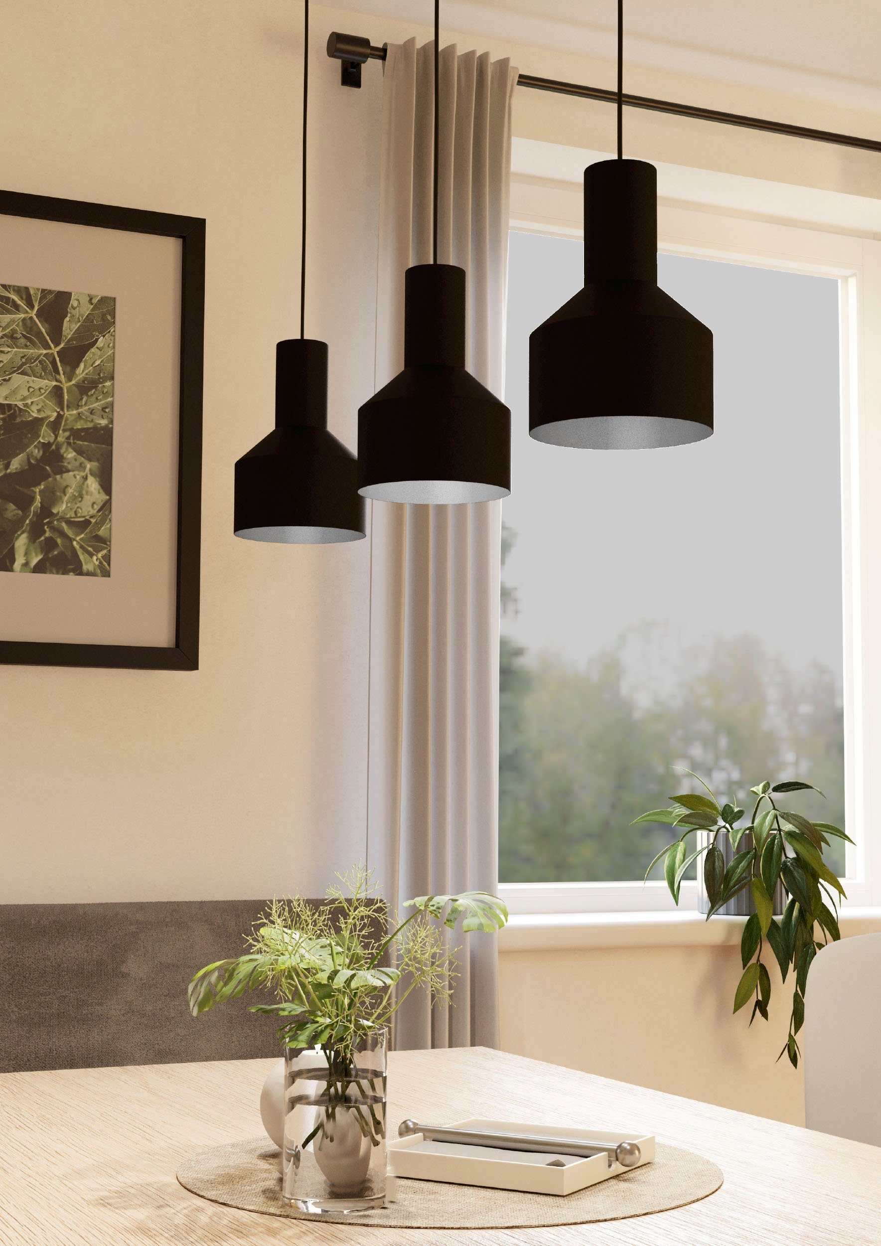 EGLO Hanglamp CASIBARE Hanglamp in zwart van staal - excl. E27 - 40W (1 stuk)