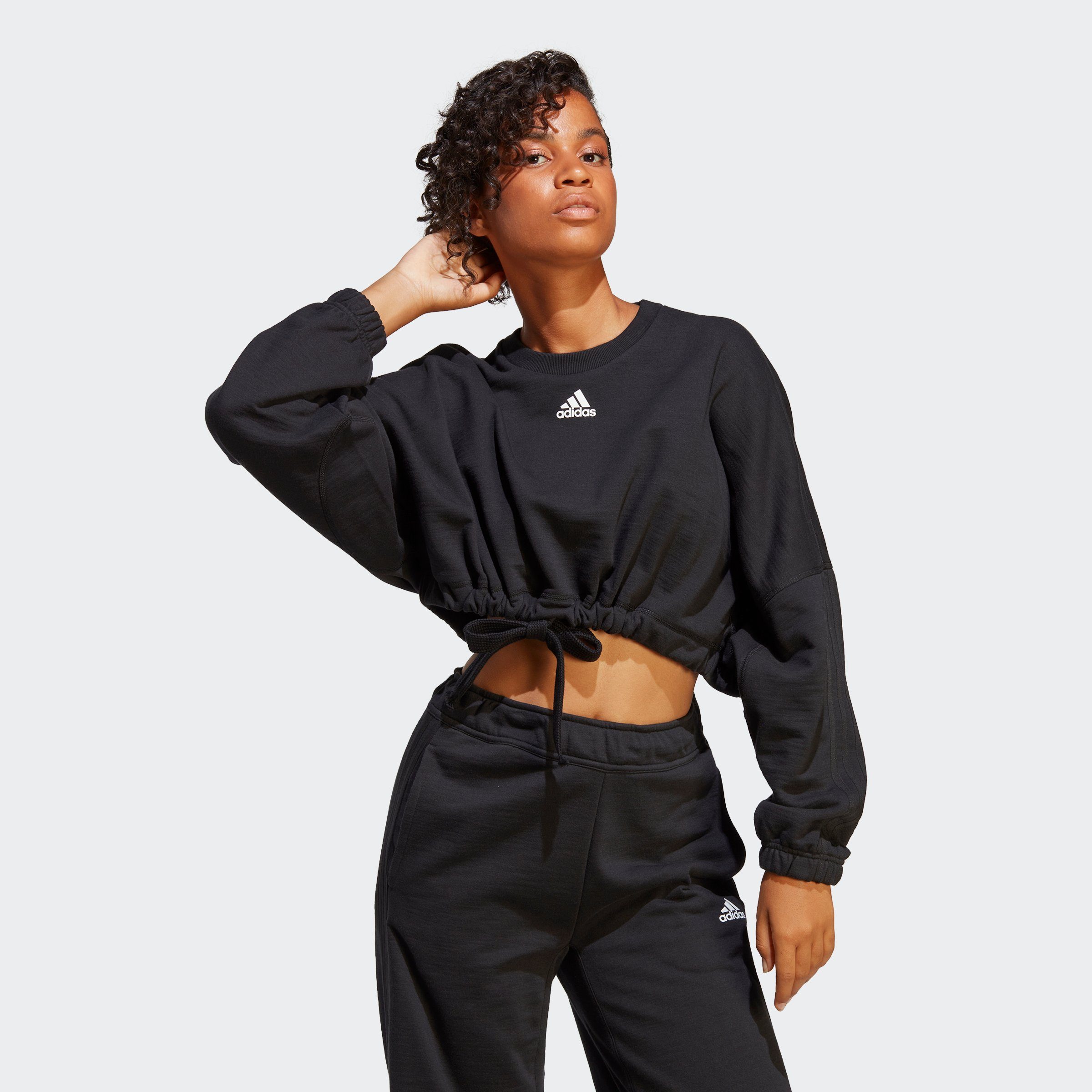 Adidas originals cheap crop sweatshirt