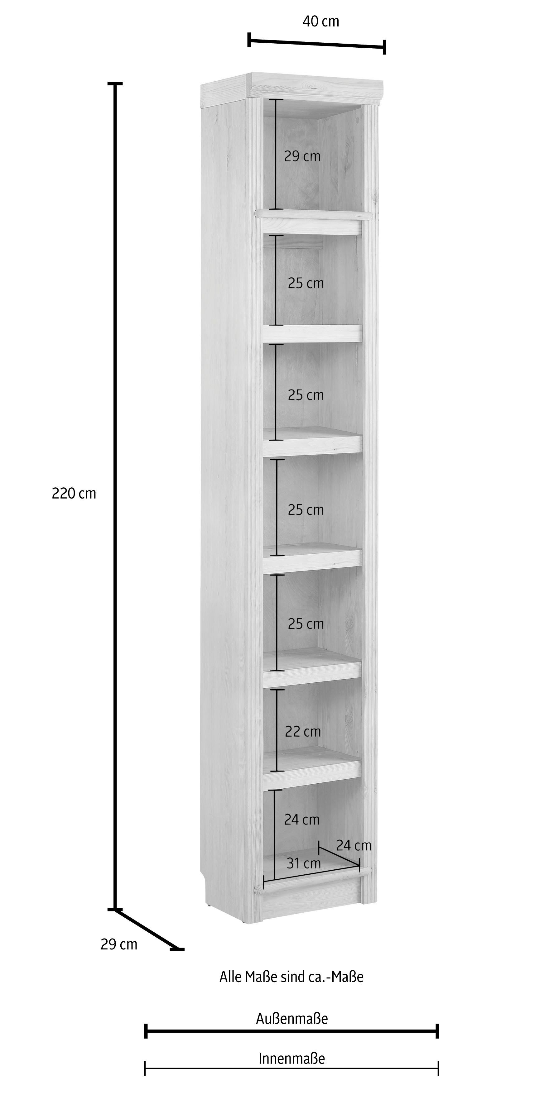 Home affaire Boekenkast Soeren van massief grenen, in 2 hoogten, diepte 29 cm, met veel bergruimte