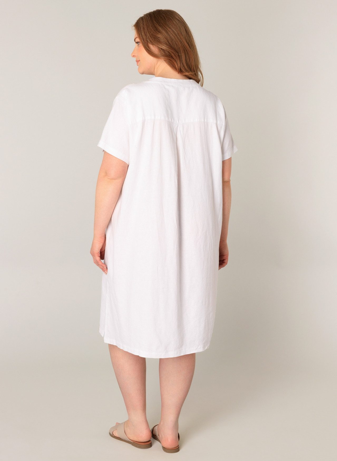 Base Level Curvy Tuniekjurk Yacinthe met linnen