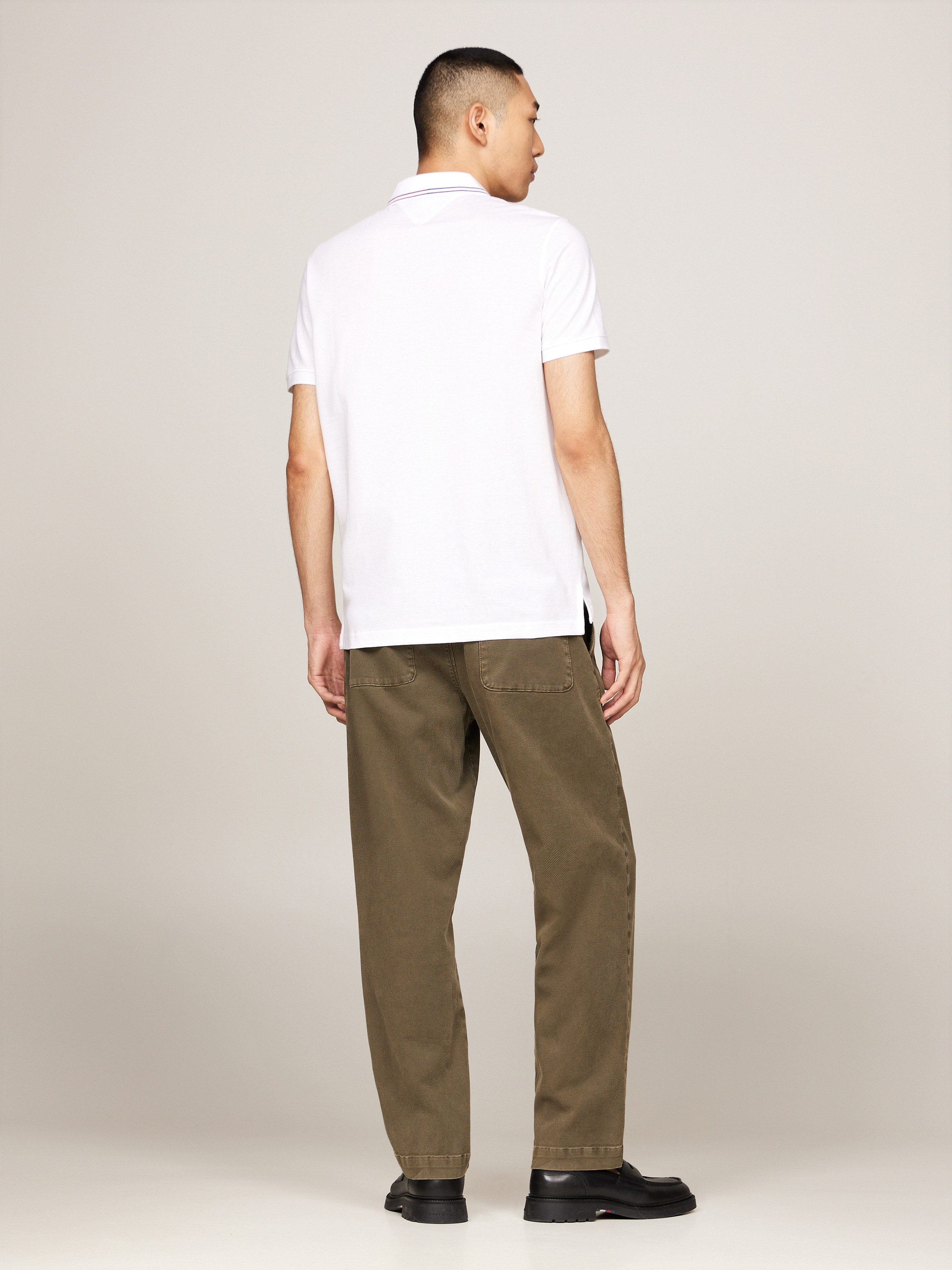 Tommy Hilfiger Poloshirt RWB ZIP PLACKET TIPPING REG POLO met contrasterende strepen aan de kraag