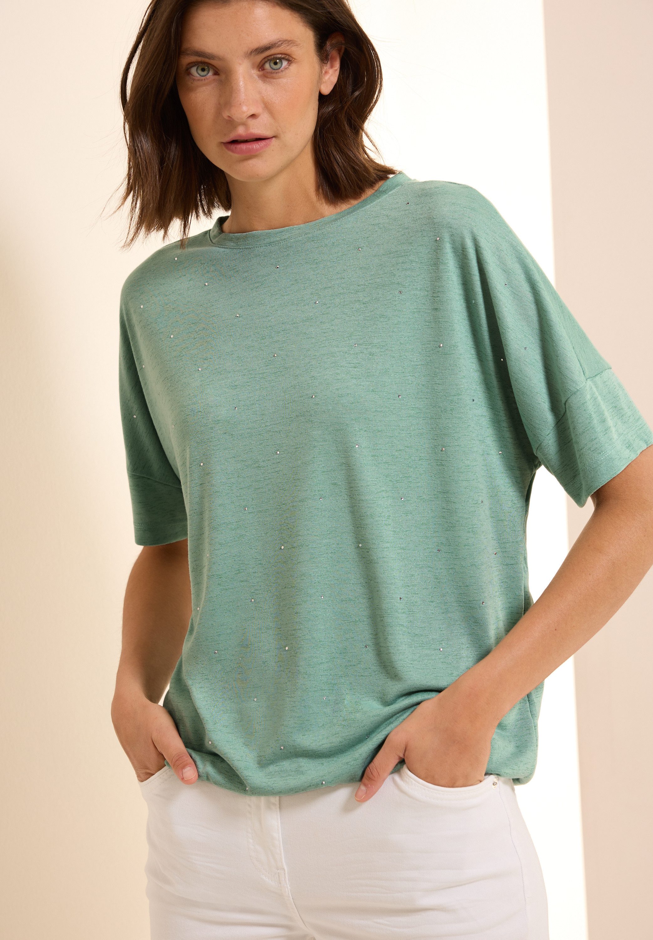 Cecil T-shirt met siersteentjes