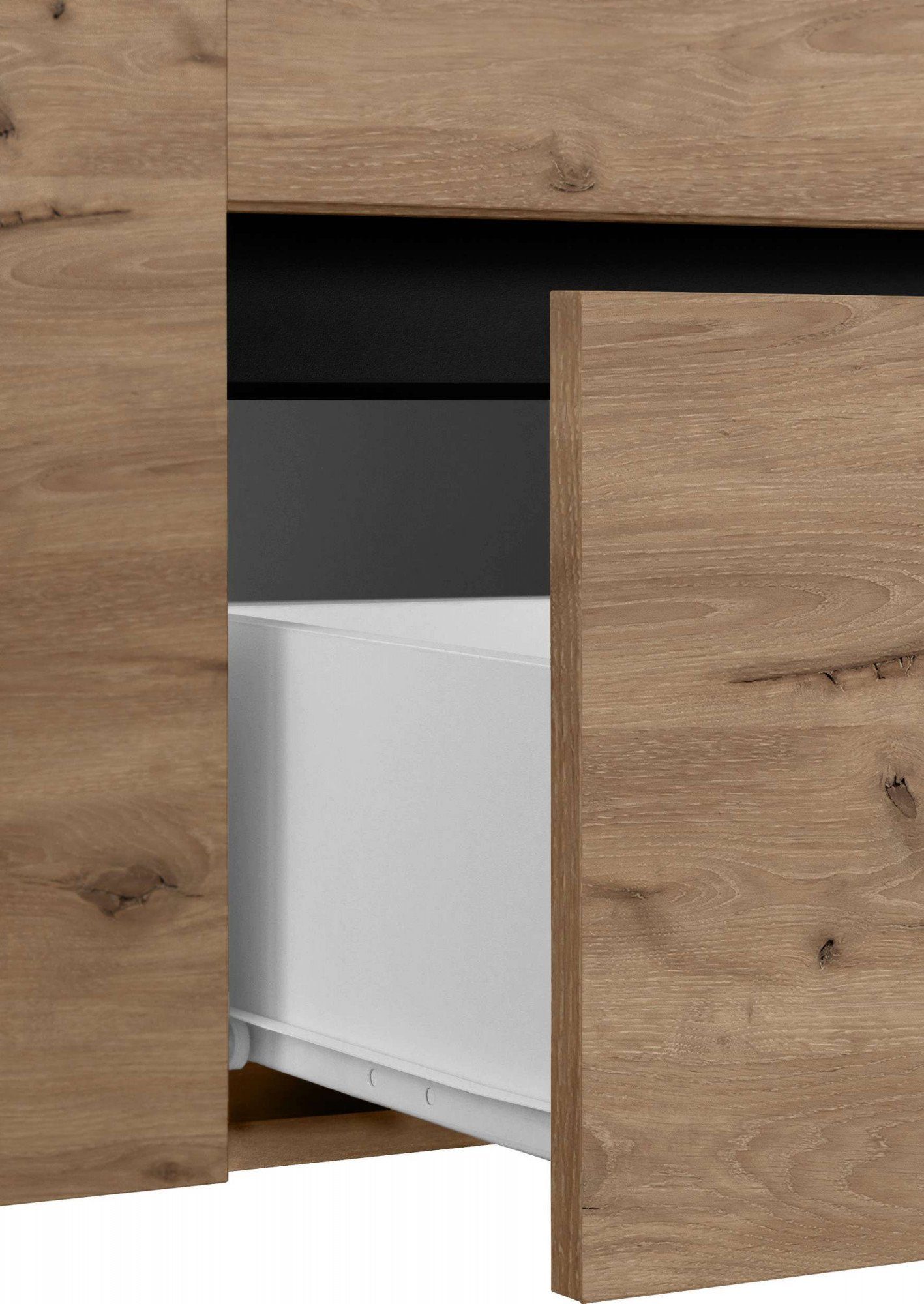 Home affaire Wastafelonderkast Wisla voor wandmontage, sifonaansluiting, push-to-open functie, breedte 80 cm