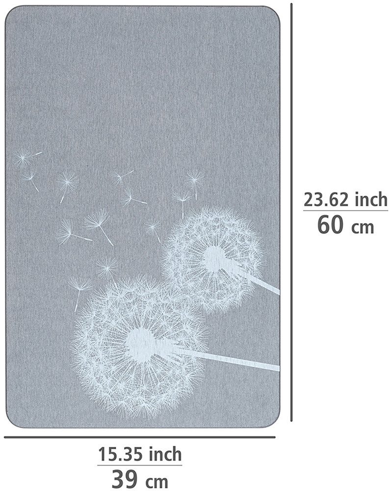 WENKO Badmat Model Astera antislip, sterk waterabsorberend, van kiezelgur (1 stuk)