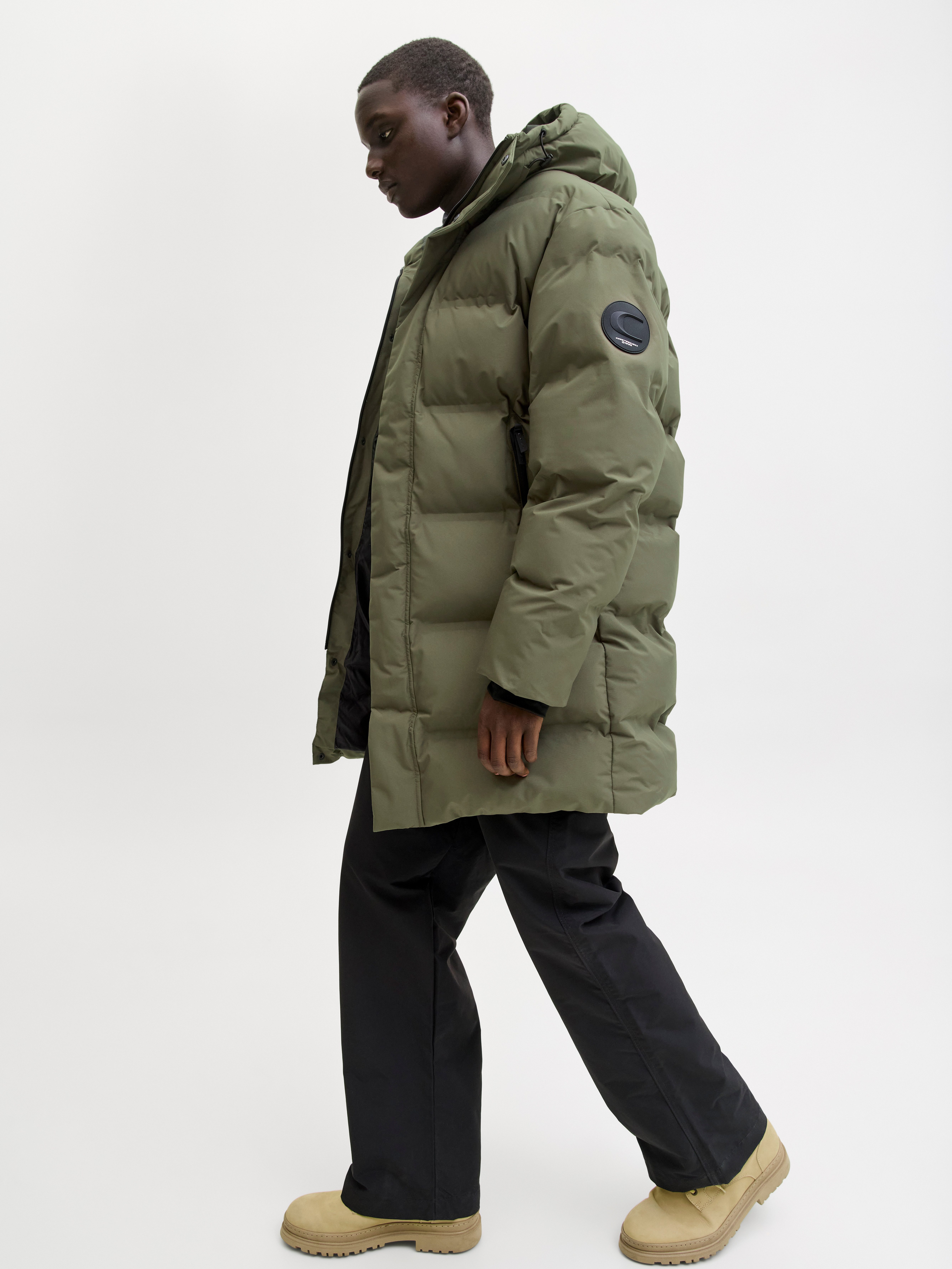 Jack & Jones Gewatteerde jas JCOFUSION LONG PUFFER JACKET