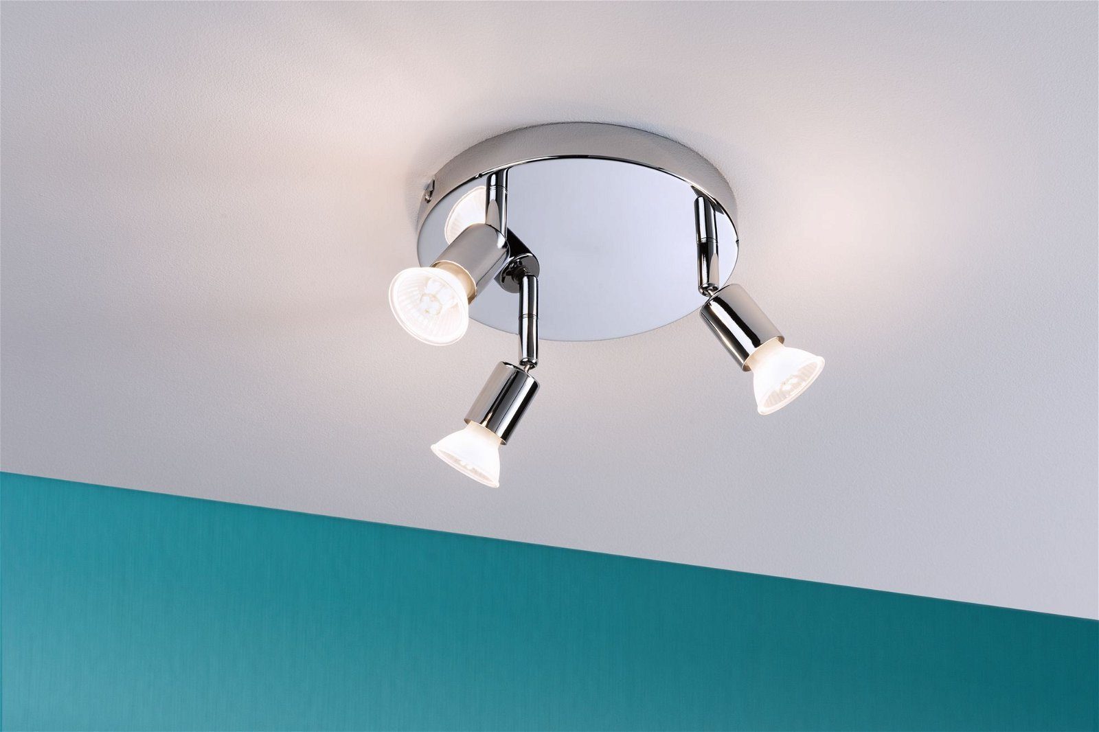Paulmann Plafondlamp Carolina Spotlight IP44 max. 3x10W chroom 230V metaal, GU 10 (1 stuk)