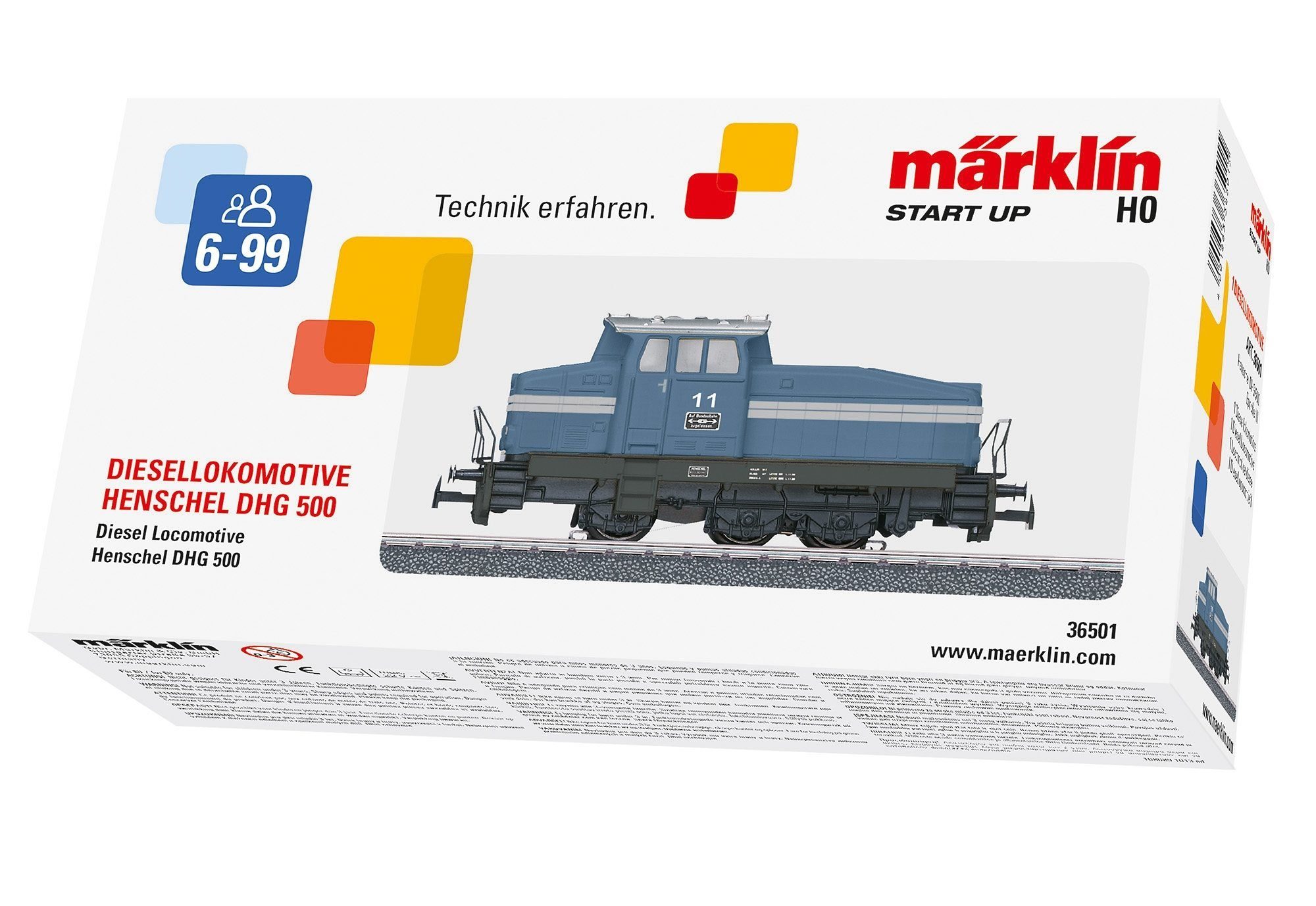Märklin Diesellocomotief Märklin start up - rangeerlocomotief Henschel DHG 500 - 36501