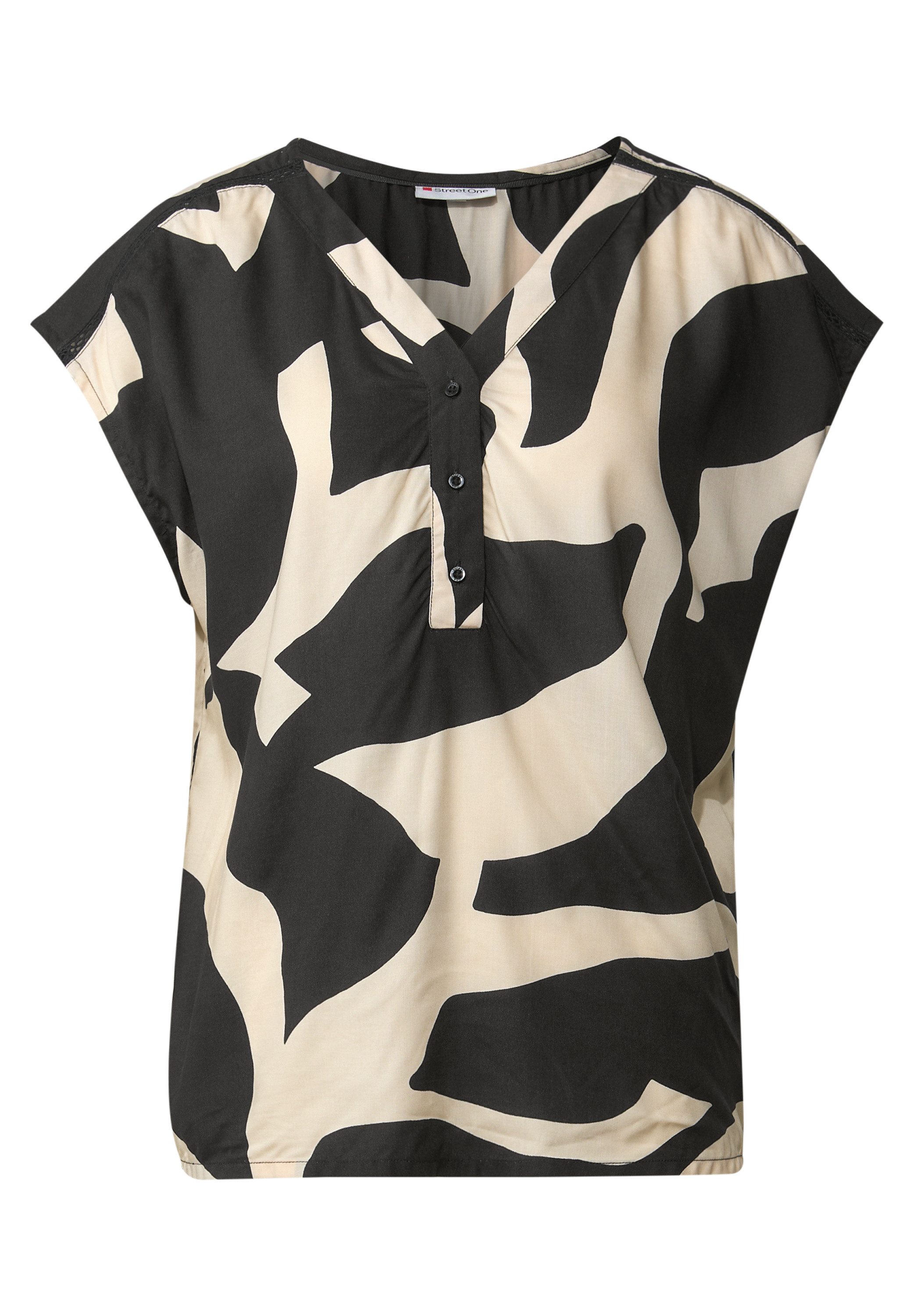 STREET ONE Blouse met korte mouwen met grafisch patroon
