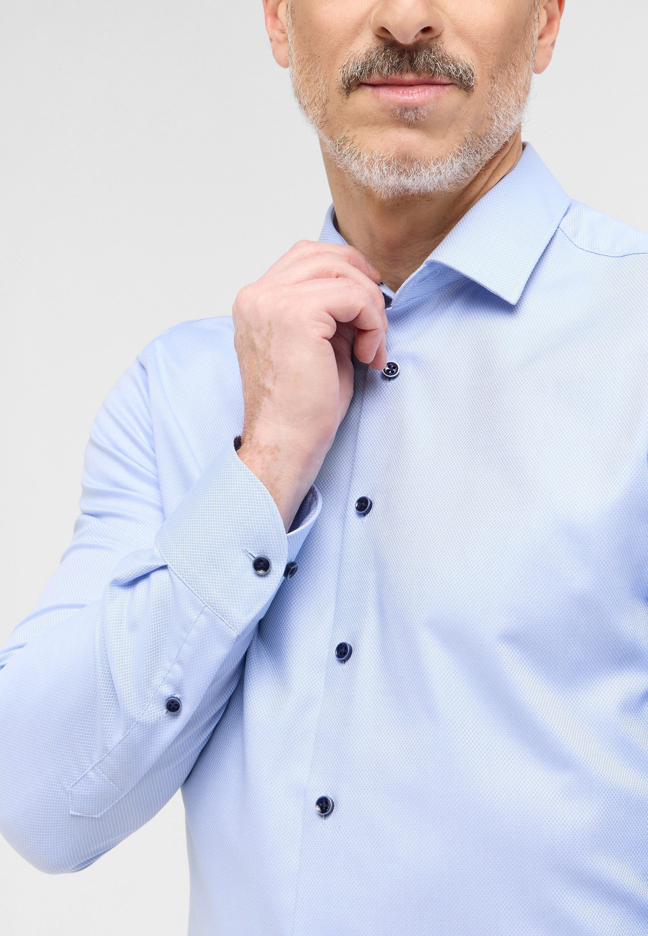 Eterna Overhemd met lange mouwen Slim fit NON IRON (strijkvrij)